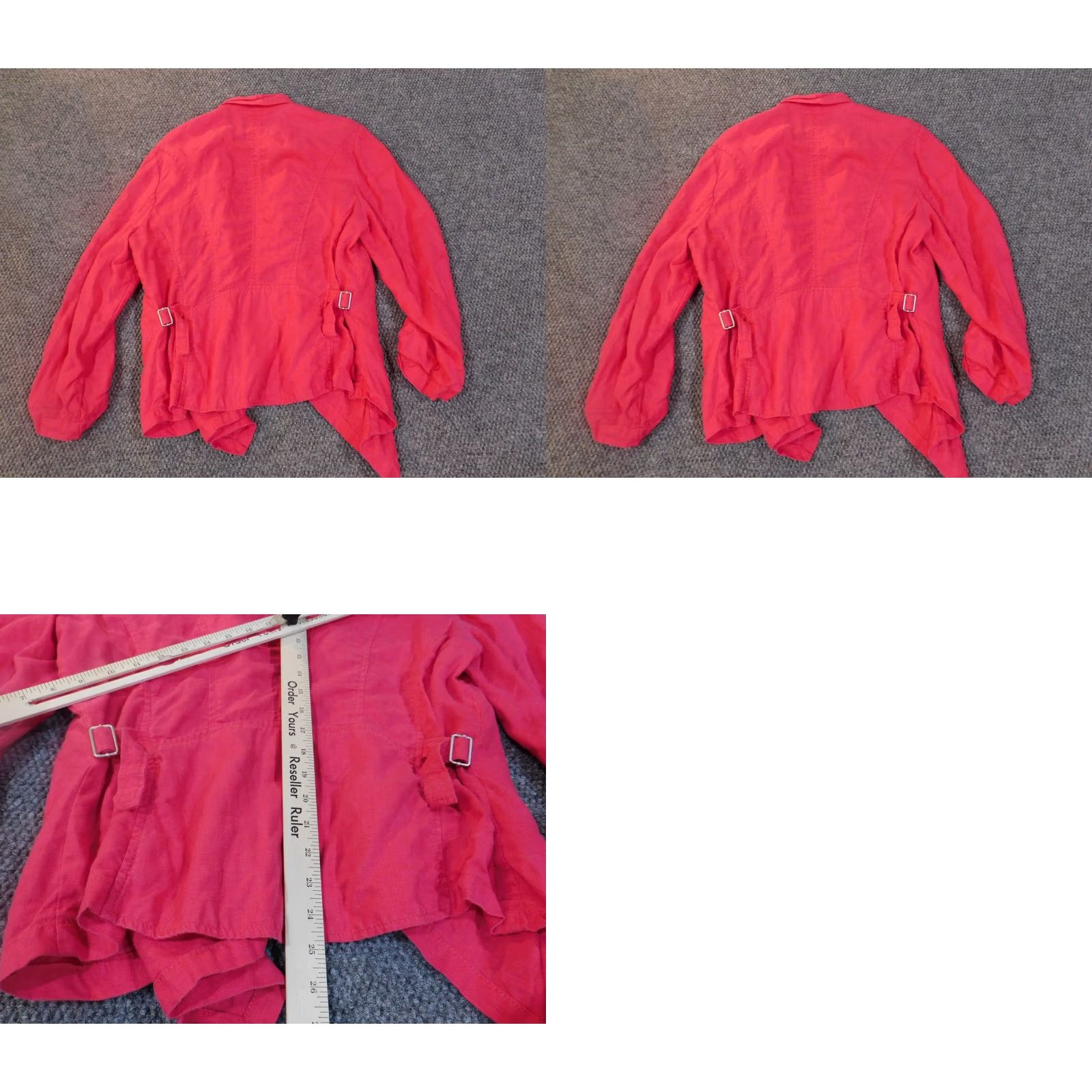 Vintage Chicos Jacket Pink Open Blazer Linen Knit Long Sleeve Casual Women 2 Regular Fall Spring Women's Blazer Animals Lounge Basic Jacket Size XS / US 0-2 / IT 36-38 - 9 Thumbnail
