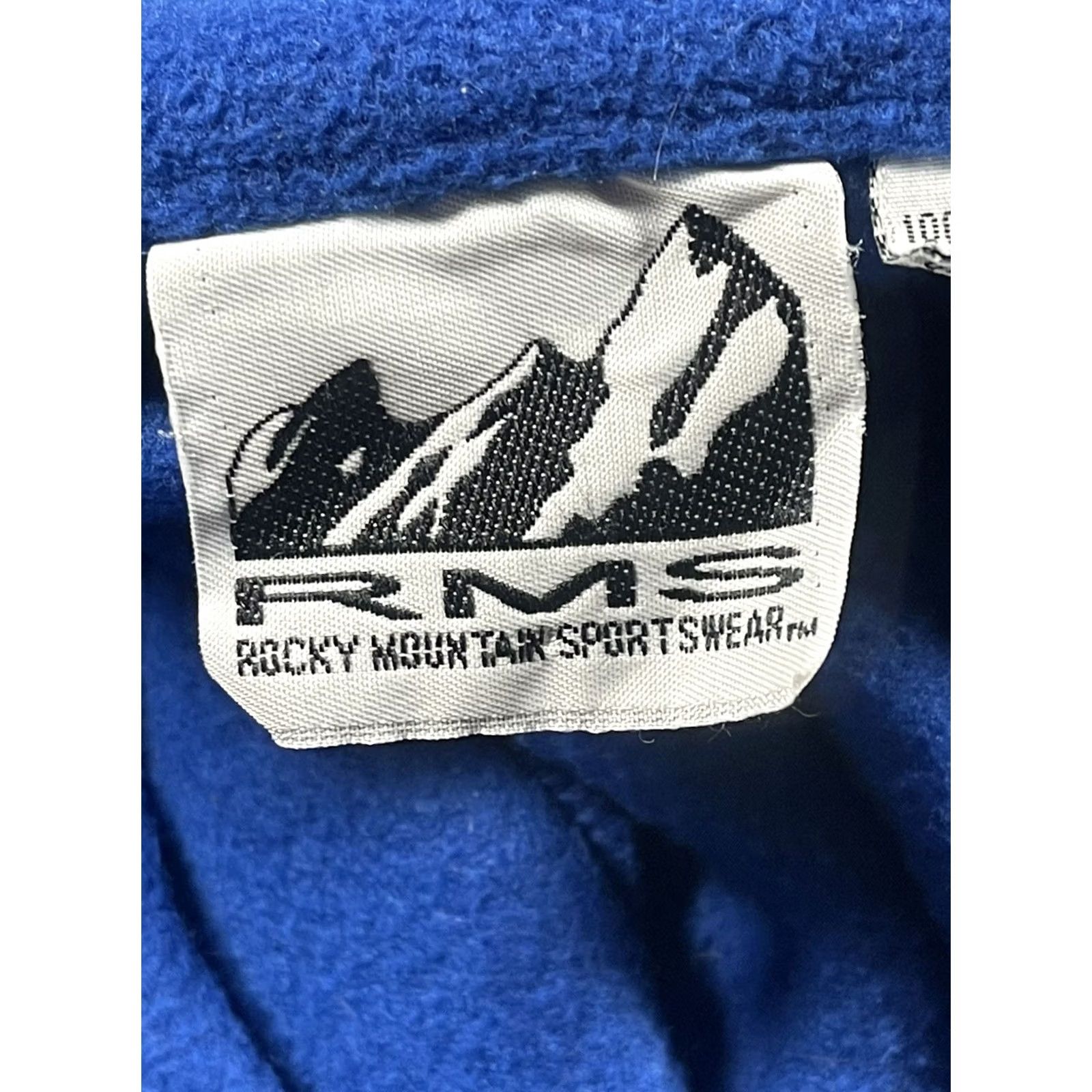 Vintage Rocky Mountain Sportswear Mens S Small Blue 1/4 Zip Fleece Pullover Sweater Size US S / EU 44-46 / 1 - 6 Thumbnail
