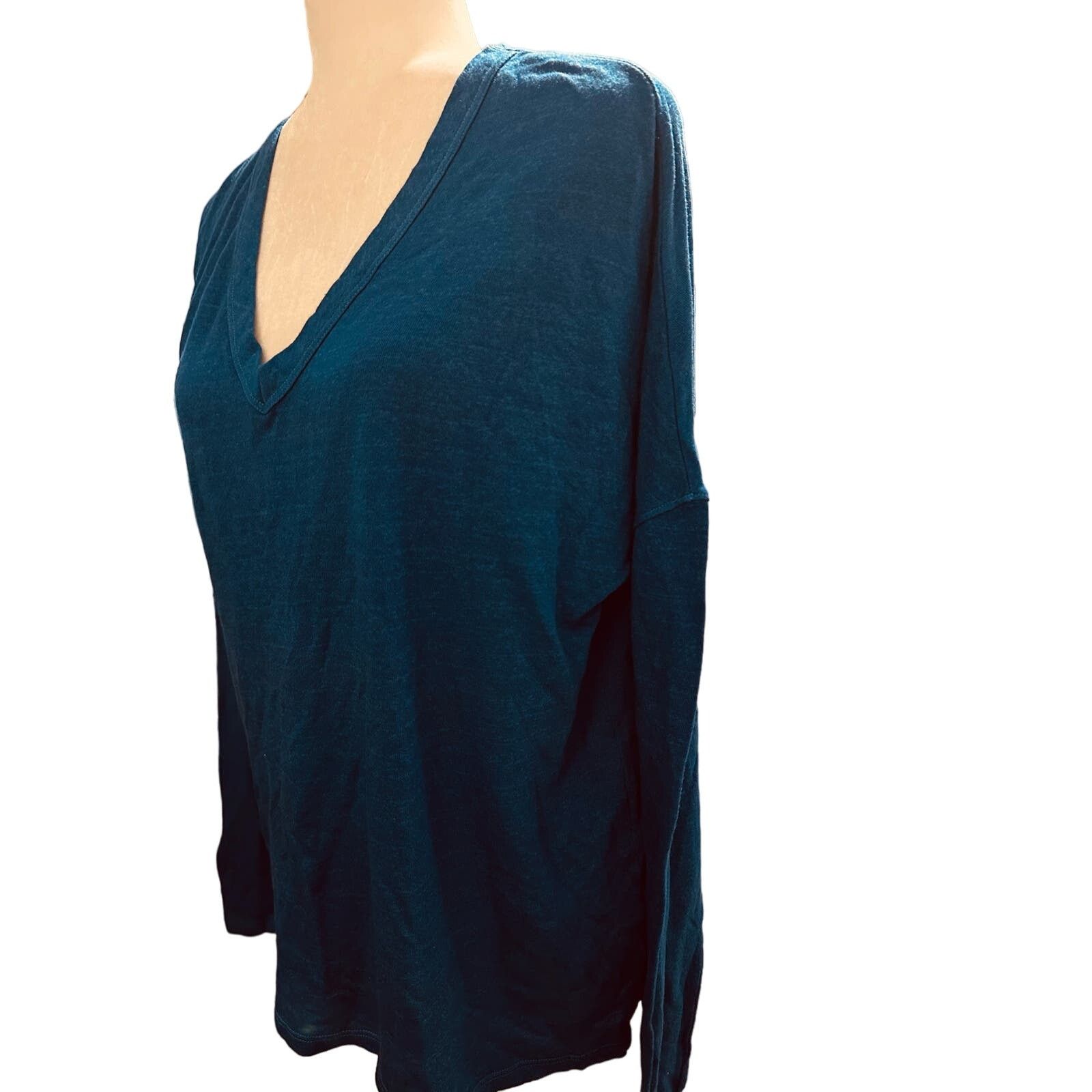 Sundry Sundry V-neck Long Sleeve Shirt, Royal Blue Size Small, NWOT Size S / US 4 / IT 40 - 3 Thumbnail