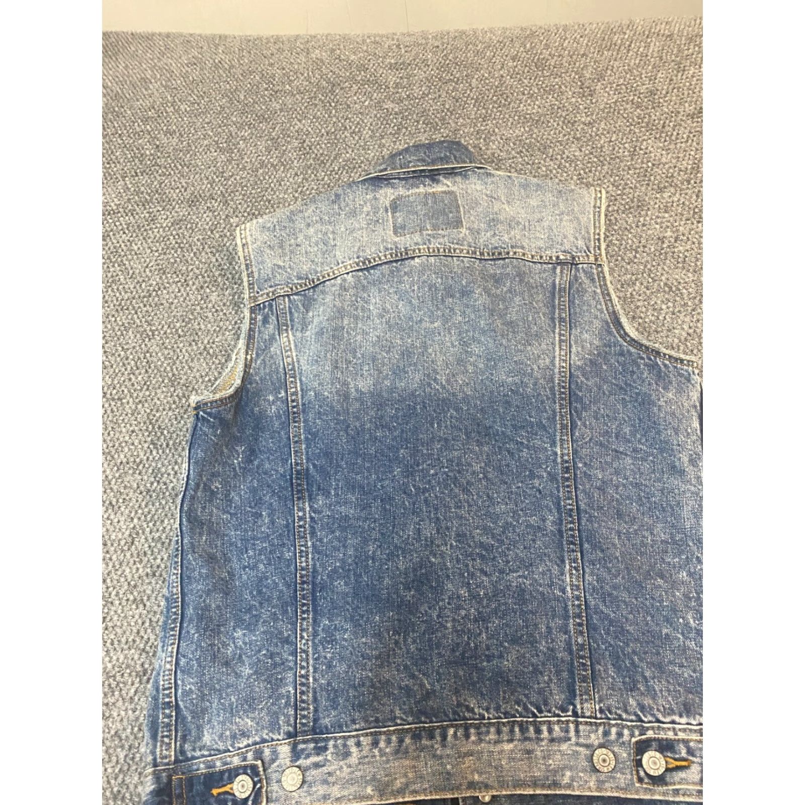 Levi's Levi's Vest Denim Blue Medium M Cotton Polyester Zipper Pockets Casual Motorcycle Jacket Men Size US 31 - 7 Thumbnail