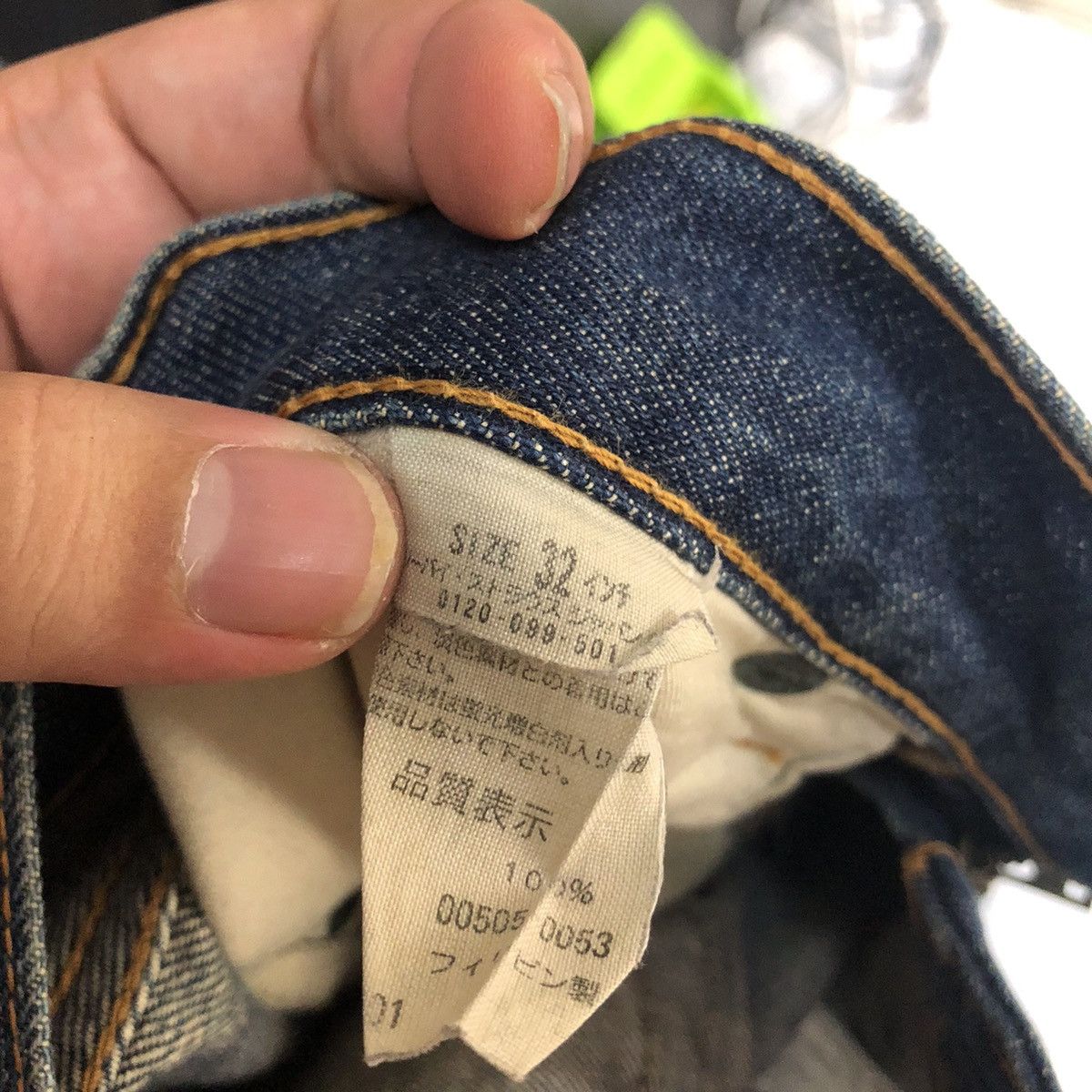Levi's 505 Levis Blue ripped distressed Denim Pants #1410 Size US 32 / EU 48 - 19 Thumbnail