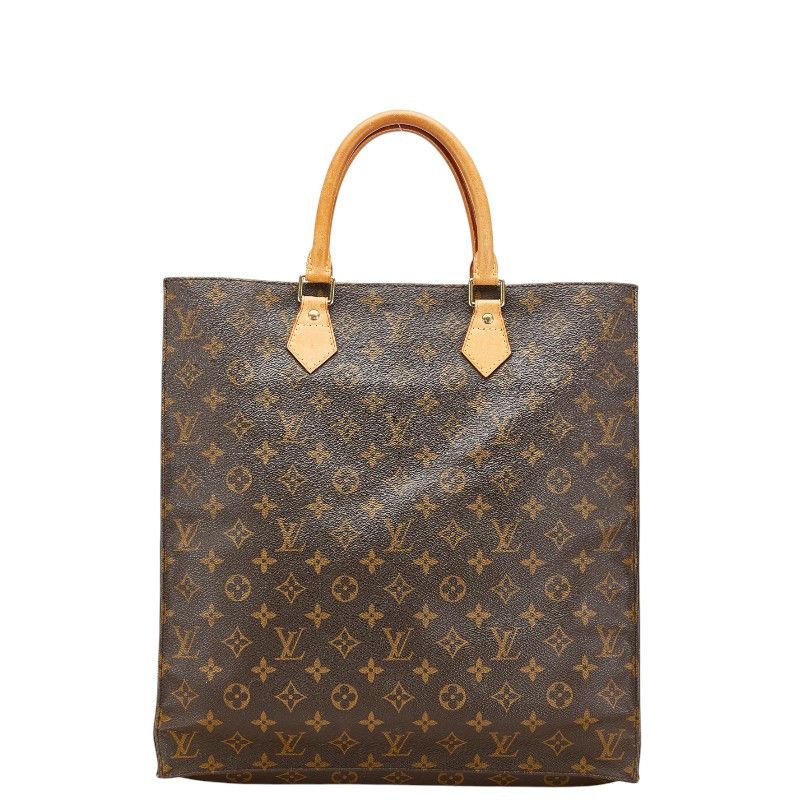 Louis Vuitton Louis Vuitton Sac Plat Monogram Handbag Canvas Tote Bag M51140 in Brown, Women's
