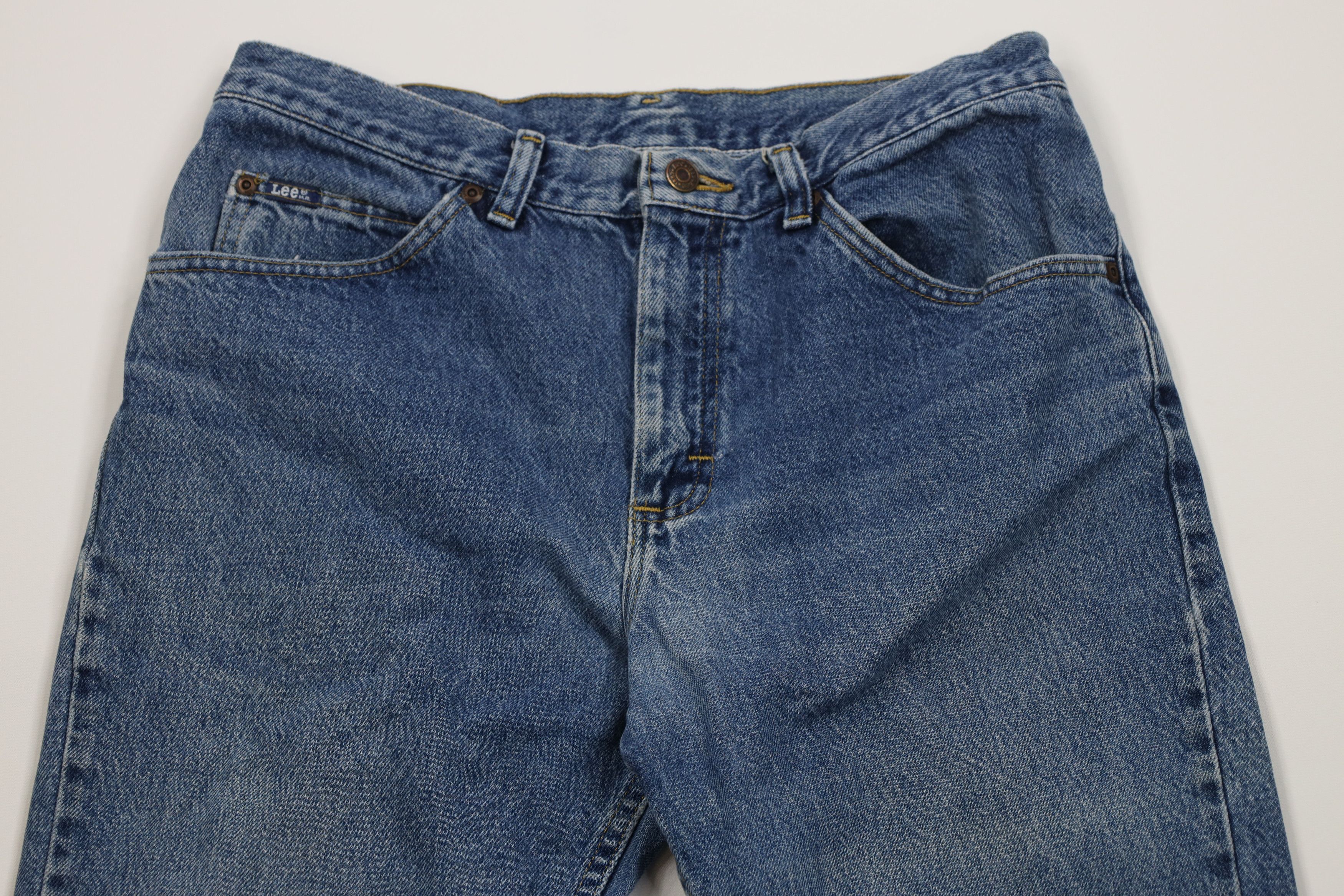 Lee Vintage Y2K Lee Straight Leg Denim Jeans Blue Cotton Size US 33 - 2 Thumbnail