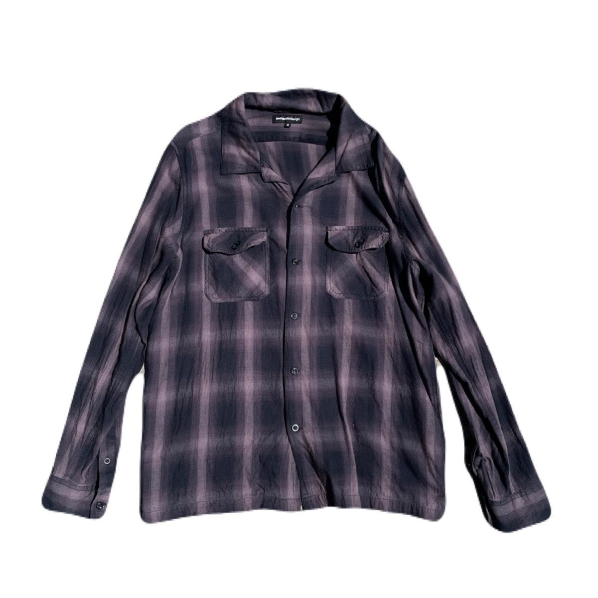 If Six Was Nine 2000s Semanticdesign Vkei Dark-tone Plaid Shirts Y2K Gyaruo Size US M / EU 48-50 / 2 - 2 Thumbnail