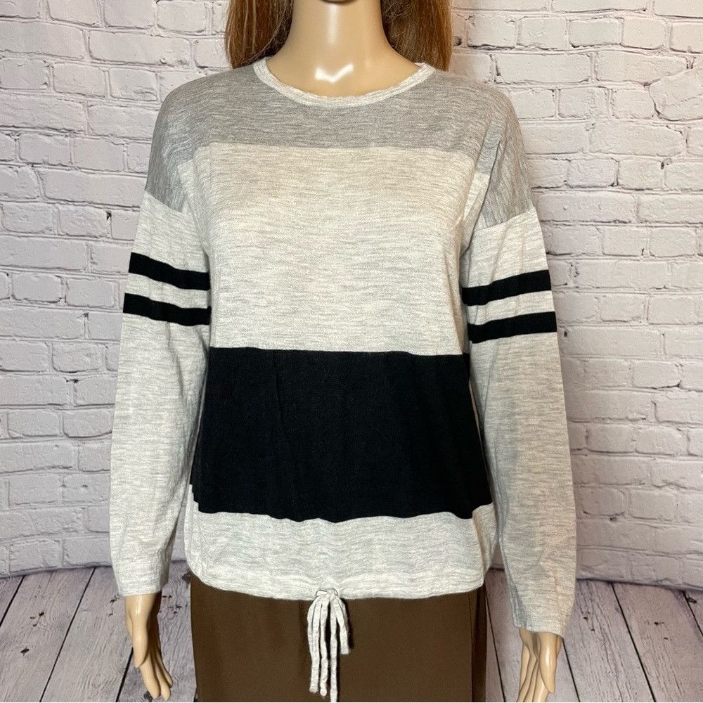 Autumn Cashmere Autumn Cashmere Colorblock Drawstring Hem Sweater Size XS Size XS / US 0-2 / IT 36-38 - 2 Thumbnail