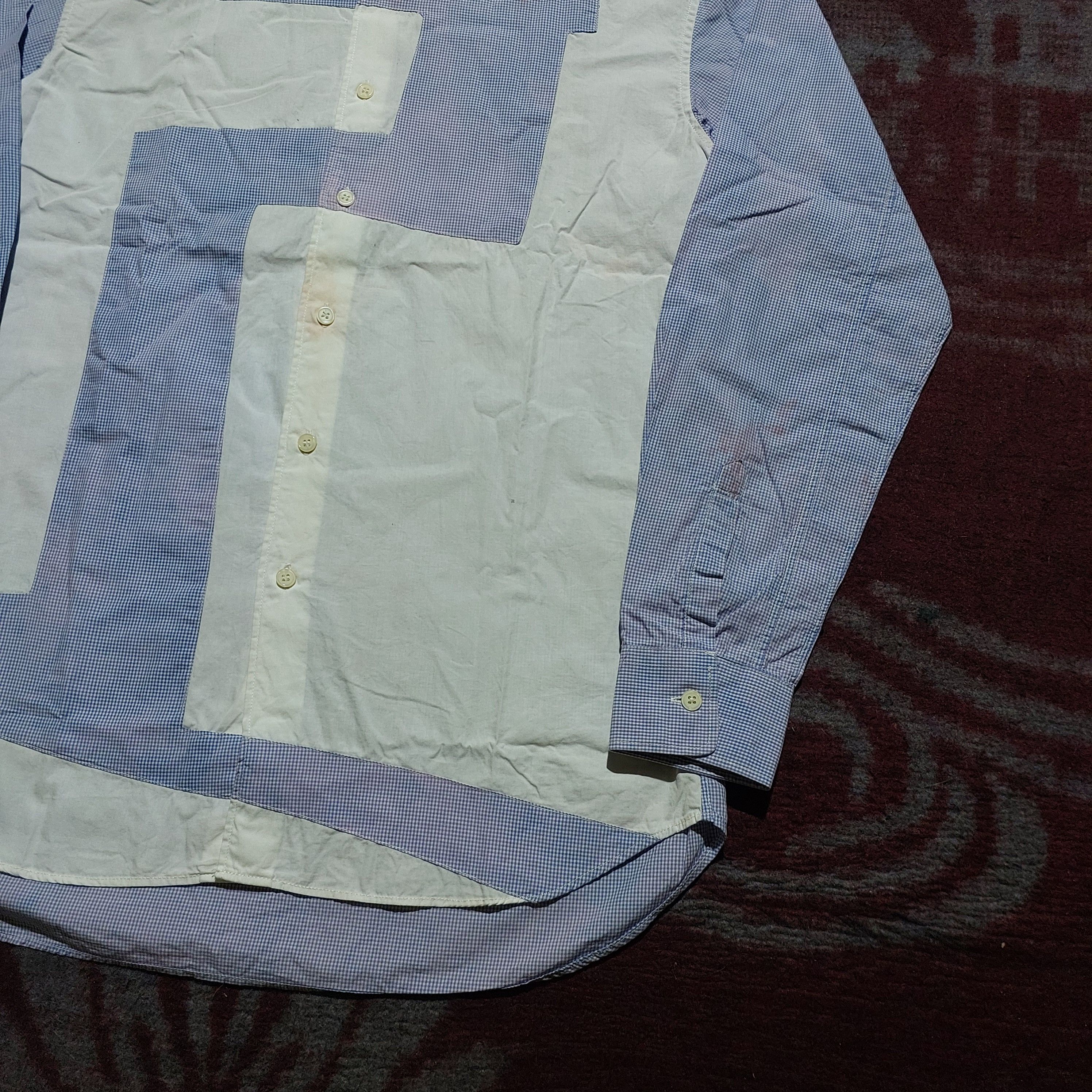Comme des Garcons SHIRT 00's CDG SHIRT Patchwork Gingham Check Button Up Shirt Size US L / EU 52-54 / 3 - 4 Thumbnail