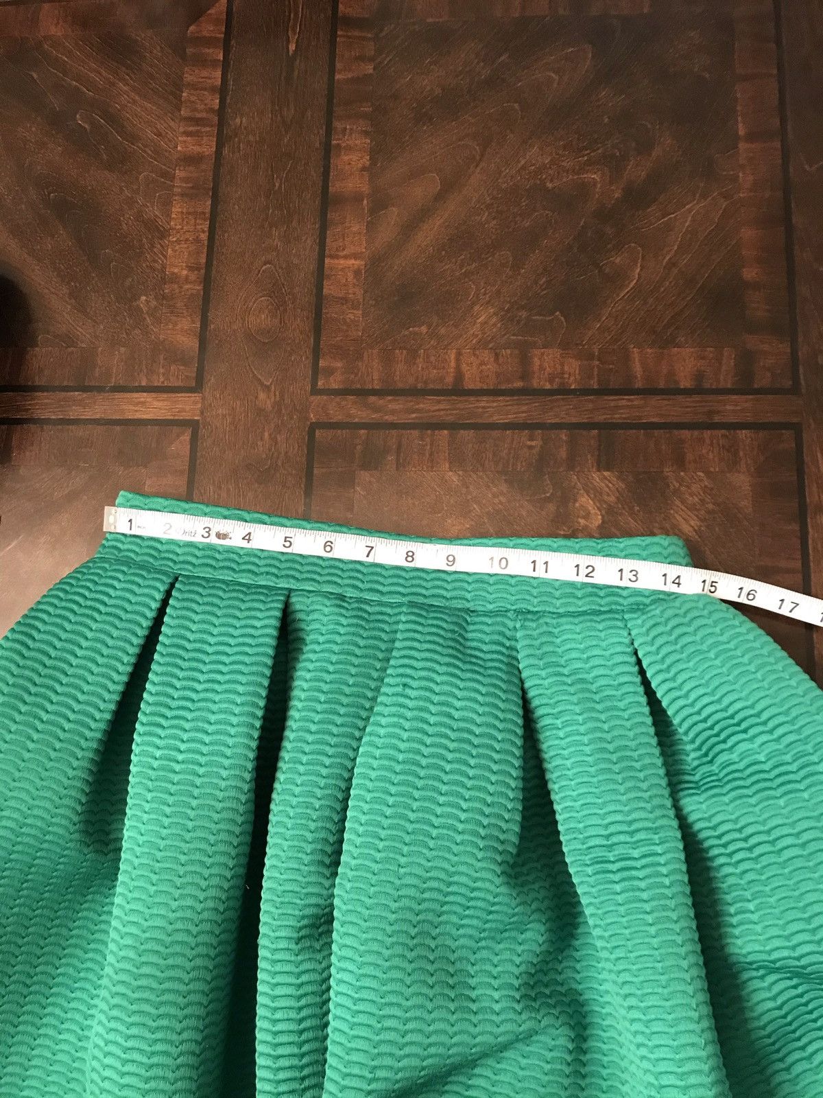 Other Retro Repro Vintage Look Green Full Box Pleat Midi Skirt Sz M Size 29" - 5 Thumbnail