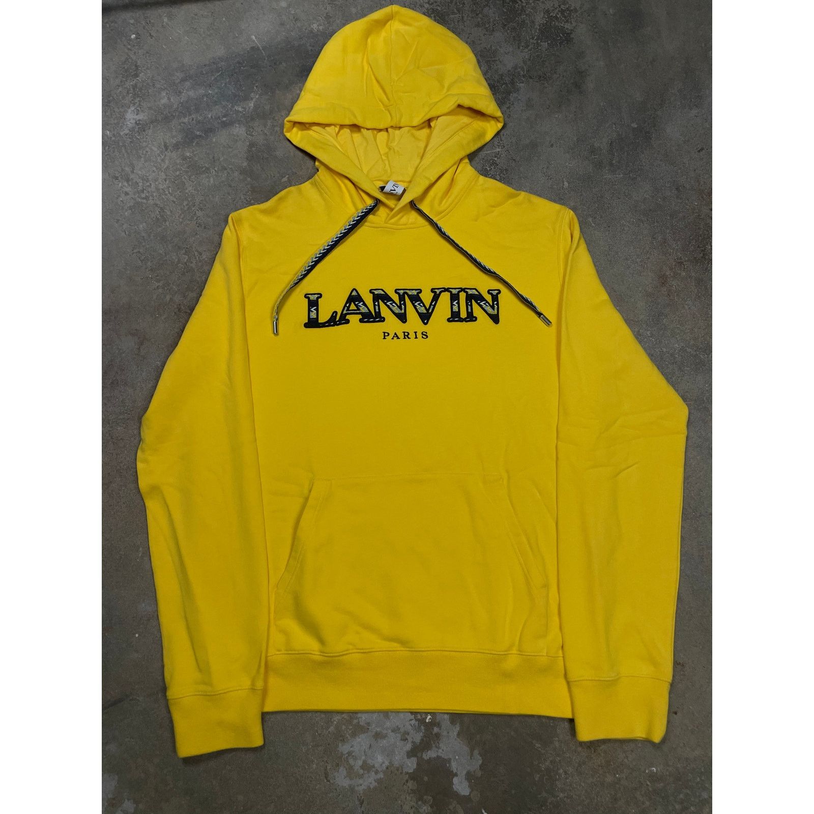 Lanvin Lanvin Yellow Navy Logo Hoodie XXL New Size US XXL / EU 58 / 5 - 1 Thumbnail