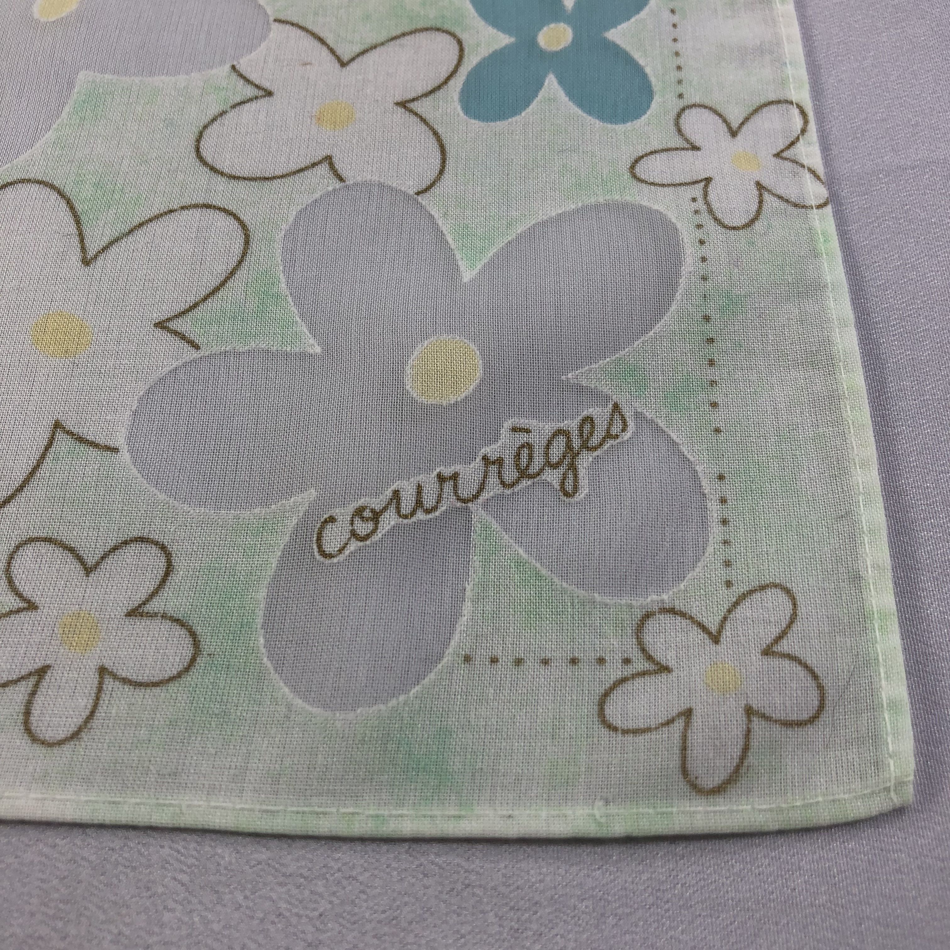 Courreges × Vintage Courreges Floral Handkerchief Neckerchief Bandana H2080 Size ONE SIZE - 4 Thumbnail
