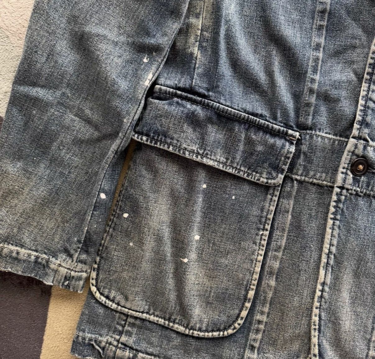 RRL Ralph Lauren RRL Ralph Lauren Distressed Denim Jacket K22 Size US S / EU 44-46 / 1 - 6 Thumbnail
