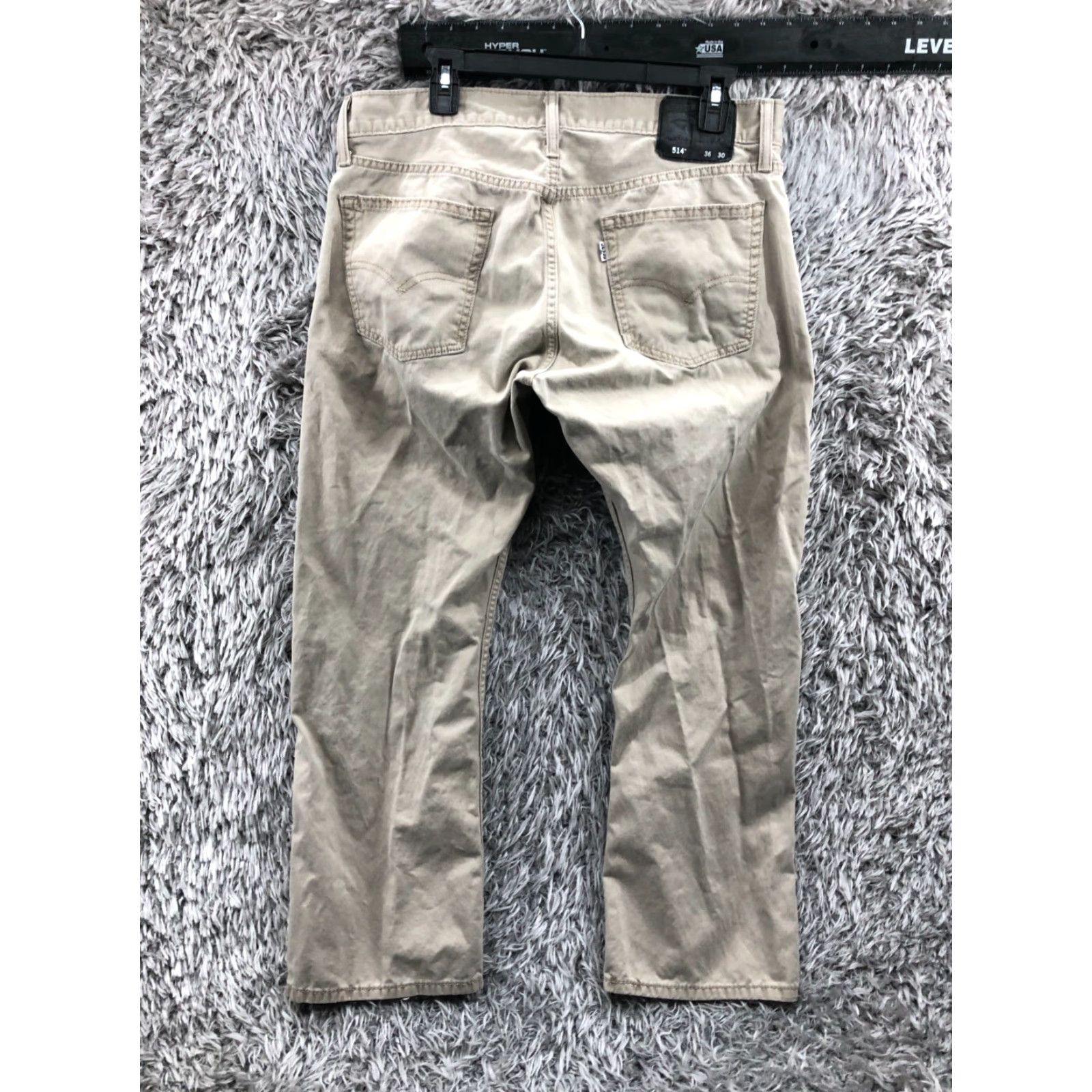 Levi's Levi's 514 Straight Jeans Mens 36x30 Regular Beige Medium Wash Waist 36 Inseam 30 Denim Size US 36 / EU 52 - 7 Thumbnail