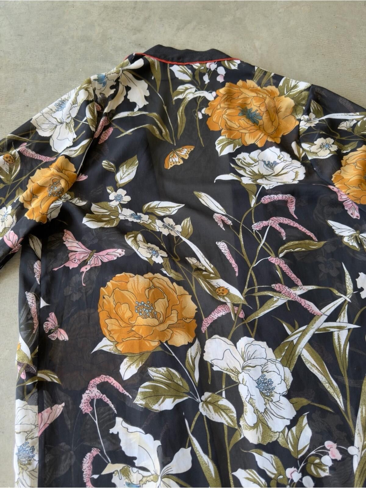 Fashion Nova Fashion Nova / Floral Kimono / Black Multi Size ONE SIZE - 5 Thumbnail