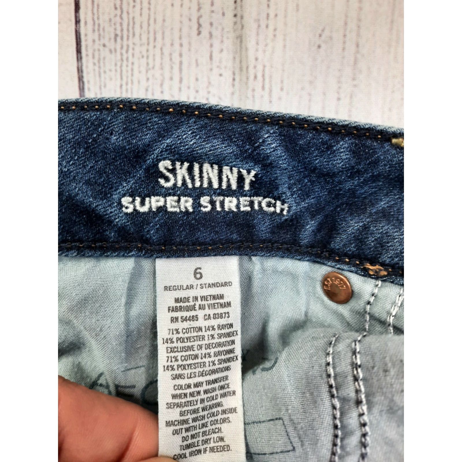 American Eagle Outfitters American Eagle Outfitters Jeans Skinny Women 6 28x28 Dark Wash Mid-Rise Stretch Denim Blue Size 28" / US 6 / IT 42 - 5 Thumbnail