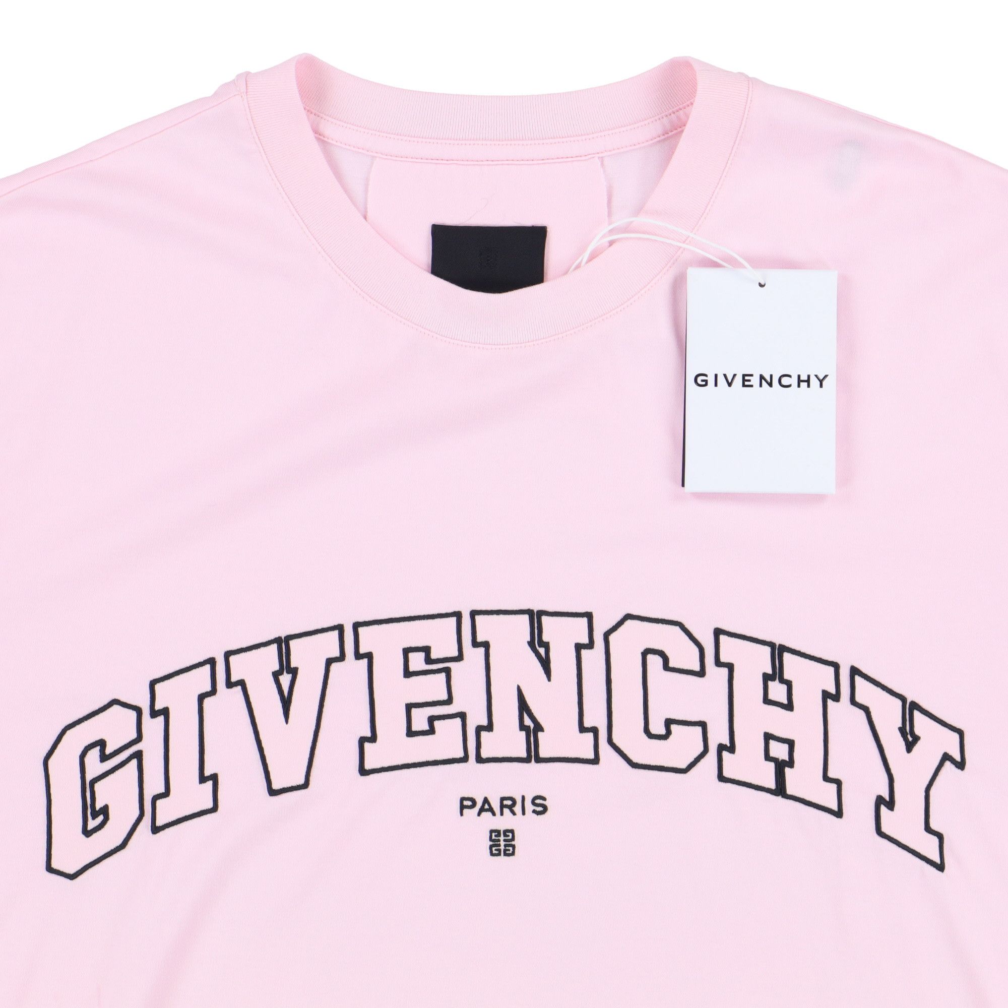 Givenchy Pink Embroidered College Logo Oversized T-Shirt Size US M / EU 48-50 / 2 - 7 Thumbnail