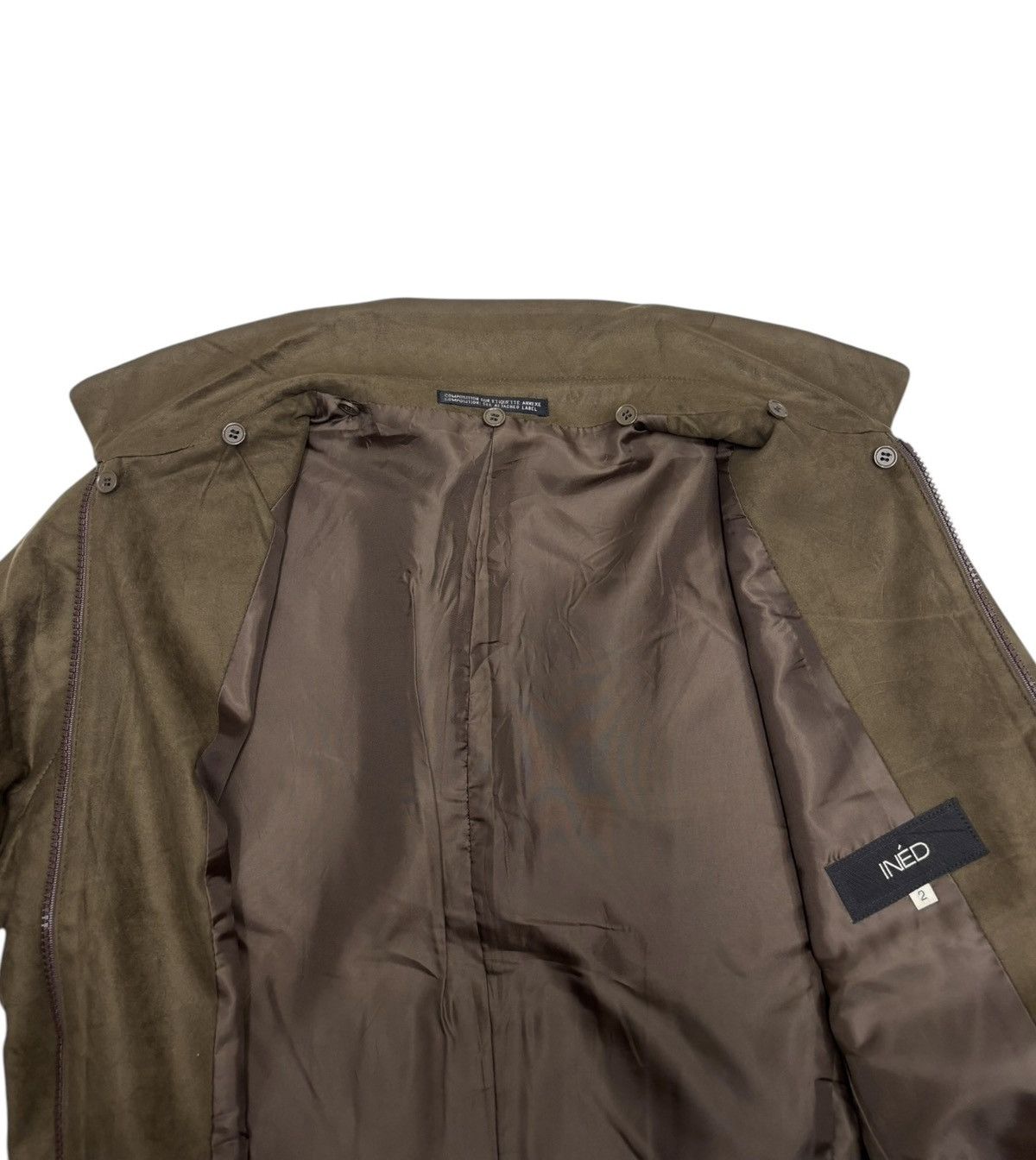 Yohji Yamamoto 🔥INED BY YOHJI YAMAMOTO BROWN FUR COLLAR SUEDE JACKET Size US XS / EU 42 / 0 - 14 Thumbnail