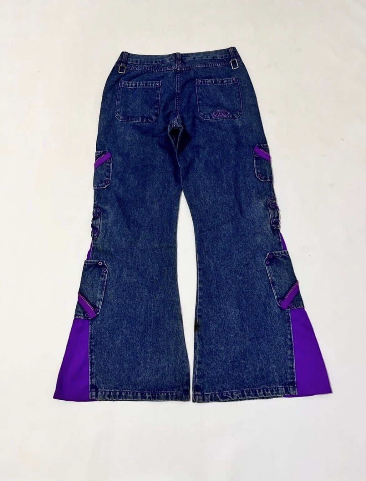 Japanese Brand Y2K Macgirl macgear rave cargo flare Size 31" - 3 Thumbnail