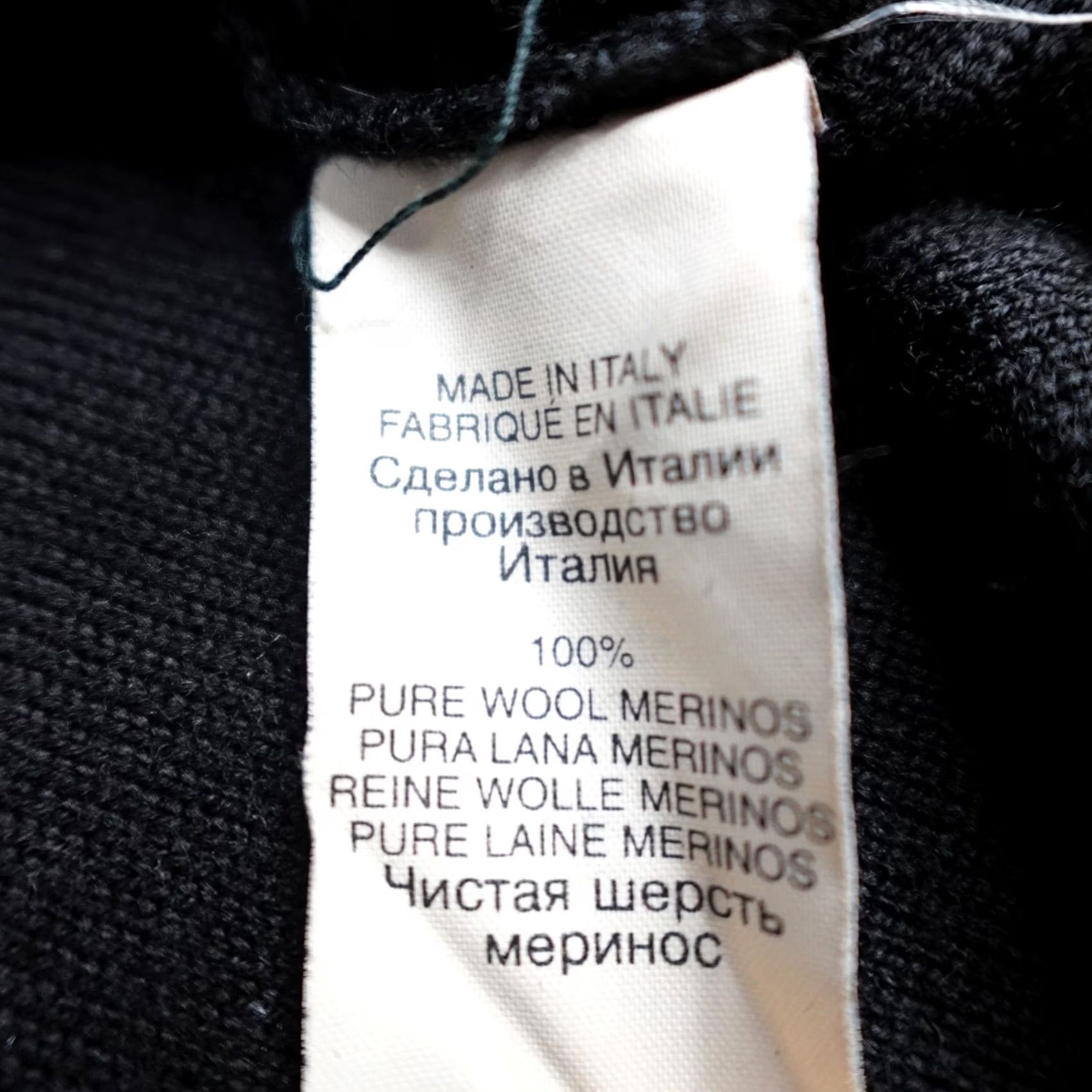 Versace Versace Mens Sweater 2XL Black Jacquard Polo 100% Merino Wool Vintage Italy Knit Pullover 1/4 Zip Long Sleeve Logo Wool Machine Washable Regular Mens Size US XXL / EU 58 / 5 - 4 Thumbnail