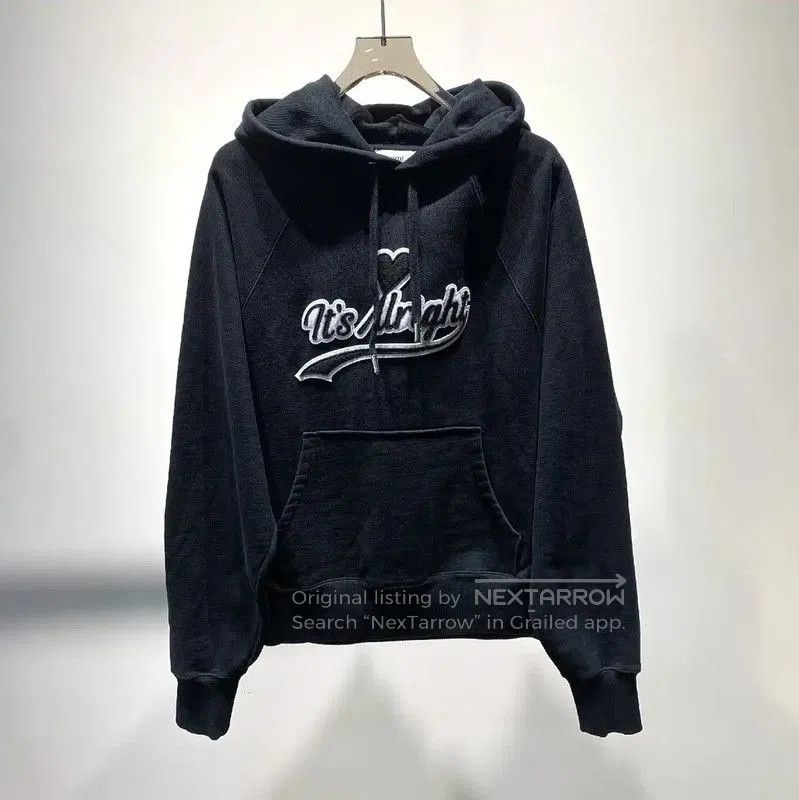 AMI AMI Black Cotton Women's Hoodie . Size L / US 10 / IT 46 - 1 Thumbnail