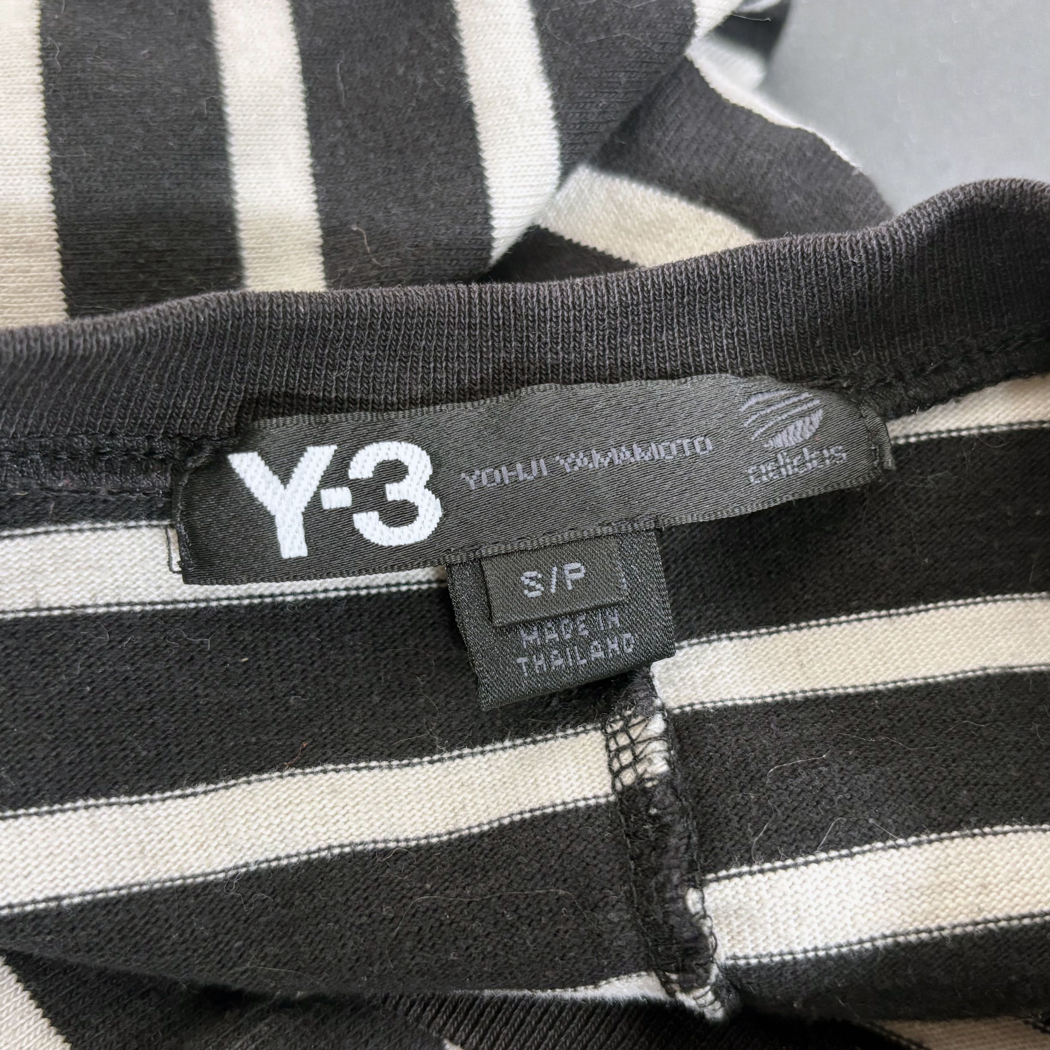 Y-3 Black and White Striped Long Sleeve Shirt 2008 Size US S / EU 44-46 / 1 - 3 Thumbnail
