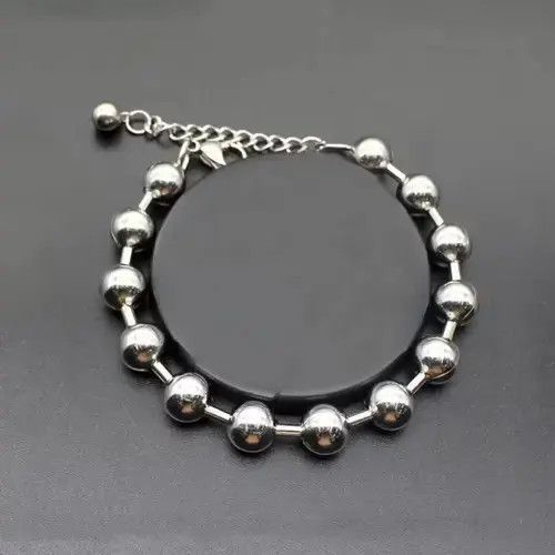 Jewelry Ball Chain Bracelet 2000s Chrome Y2K Punk Skater Grunge Size ONE SIZE - 1 Thumbnail