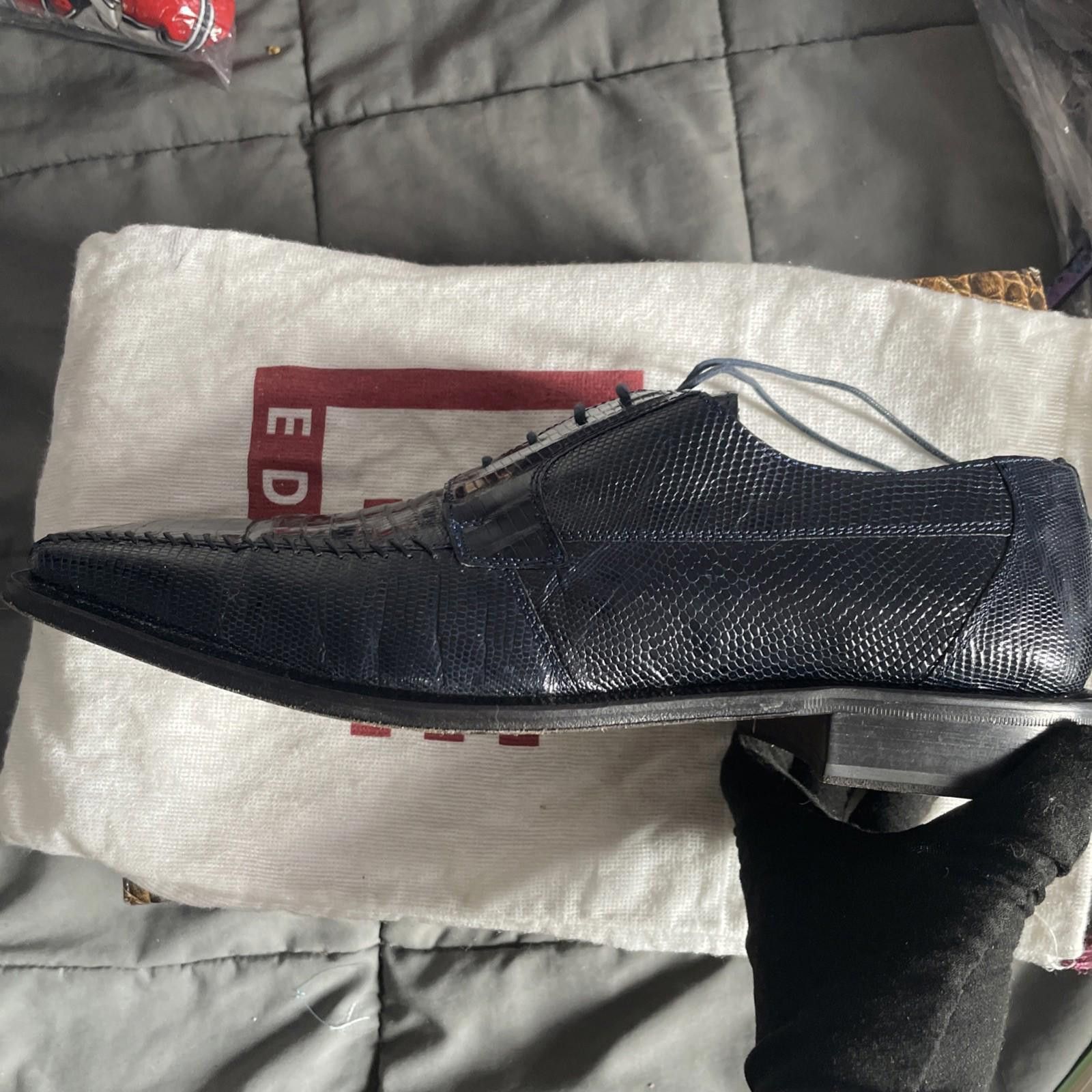 David Eden David Eden Leonard Crocodile / Teju Lizard Blue Size 11 Men Size US 10 / EU 43 - 7 Thumbnail