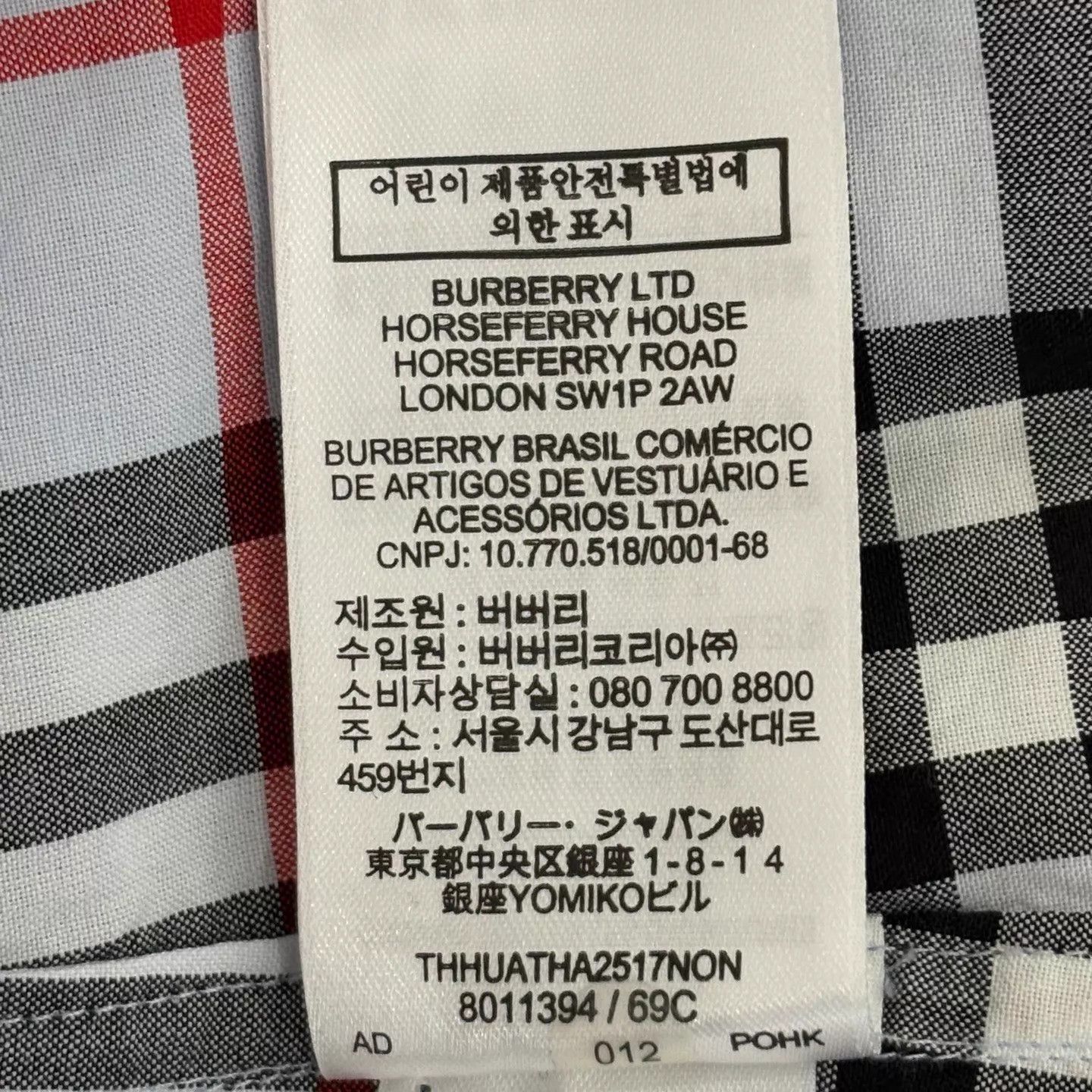 Burberry Burberry White & Blue Check Long-Sleeve Shirt Size 38 New Size XS / US 0-2 / IT 36-38 - 5 Thumbnail