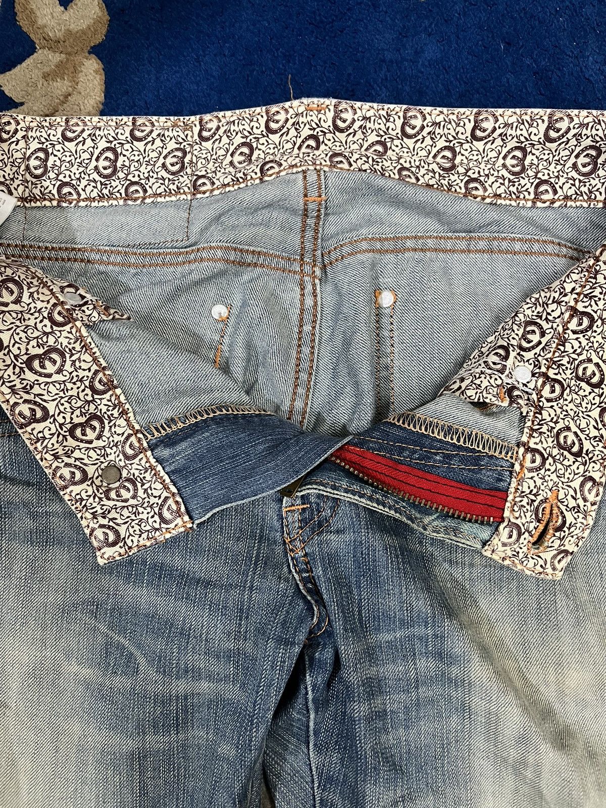 Edition Japan Vintage Edwin 503 Blue Trip Distressed Denim Size US 32 / EU 48 - 6 Thumbnail