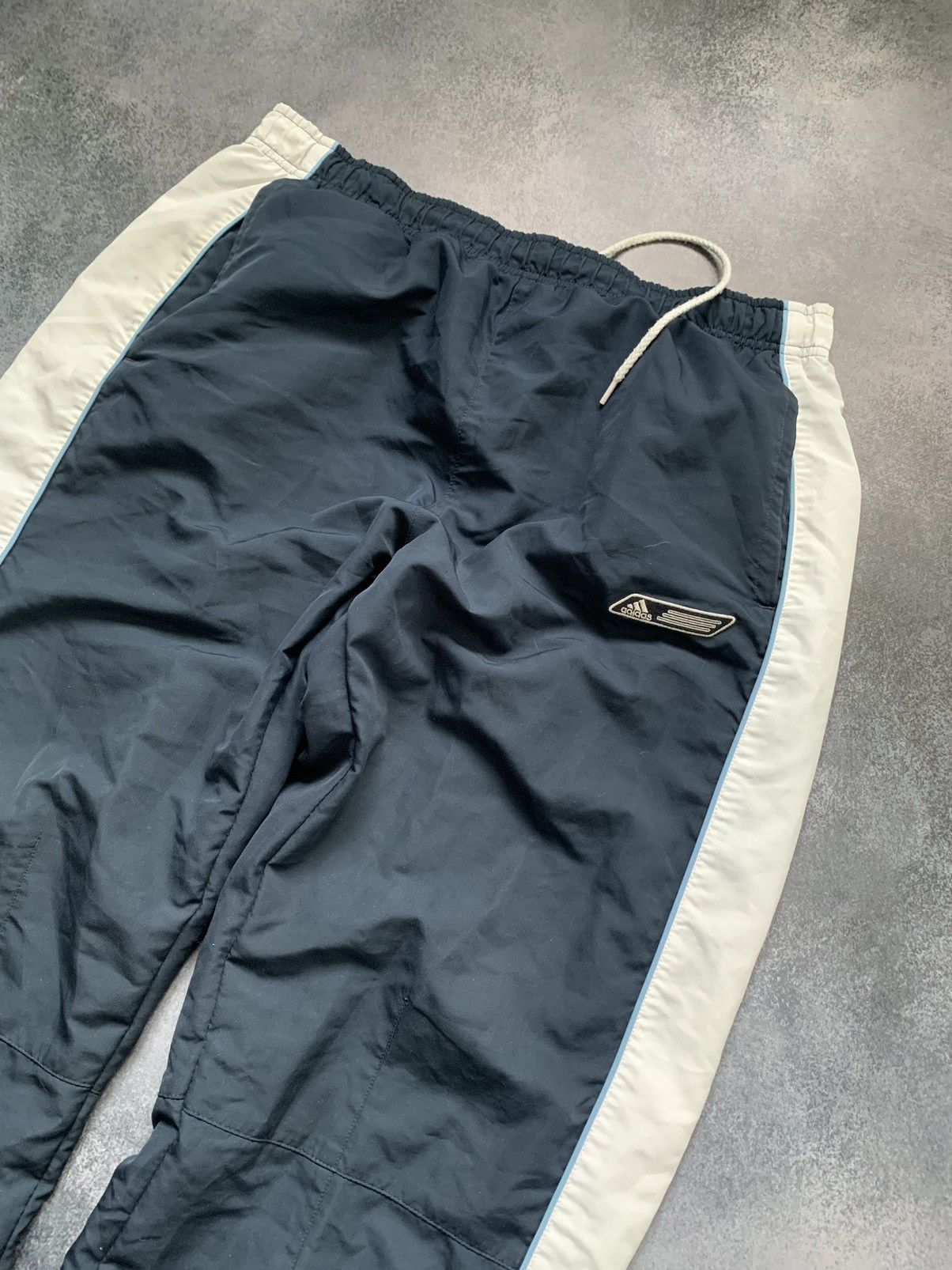 Adidas × Vintage 🔷Vintage Adidas Track Pants Nylon Drill Y2K Style🔷 Size US 34 / EU 50 - 2 Thumbnail