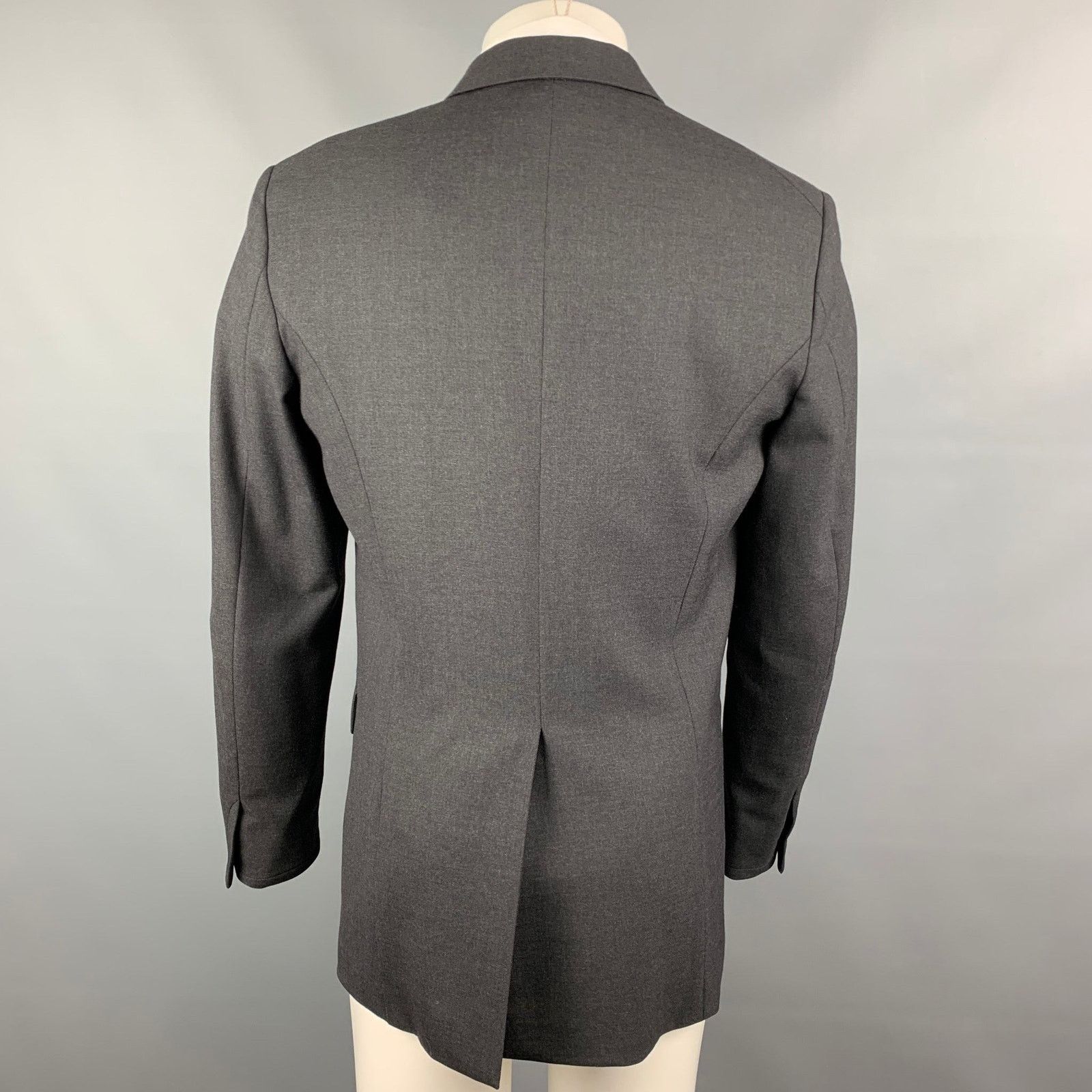 Rag & Bone RAG & BONE Size 40 Charcoal Wool Notch Lapel Sport Coat Size 40R - 4 Thumbnail