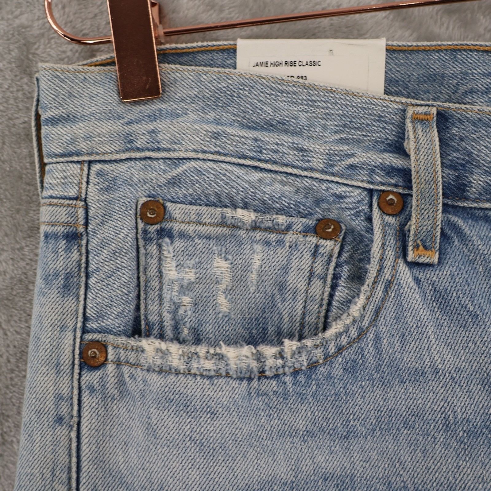 Agolde AGOLDE Jamie High Rise Jeans Shakedown Womens 31 Distressed Size 31" - 4 Thumbnail