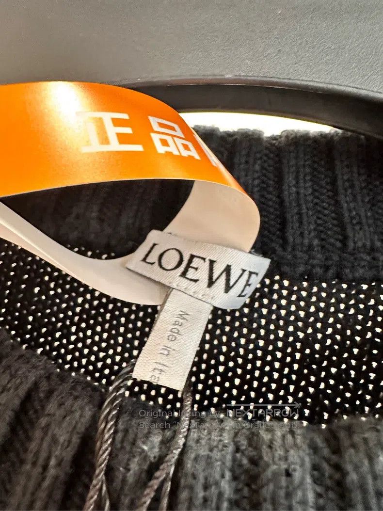 Loewe LOEWE Black round-neck embroidered sweater Size US L / EU 52-54 / 3 - 5 Thumbnail