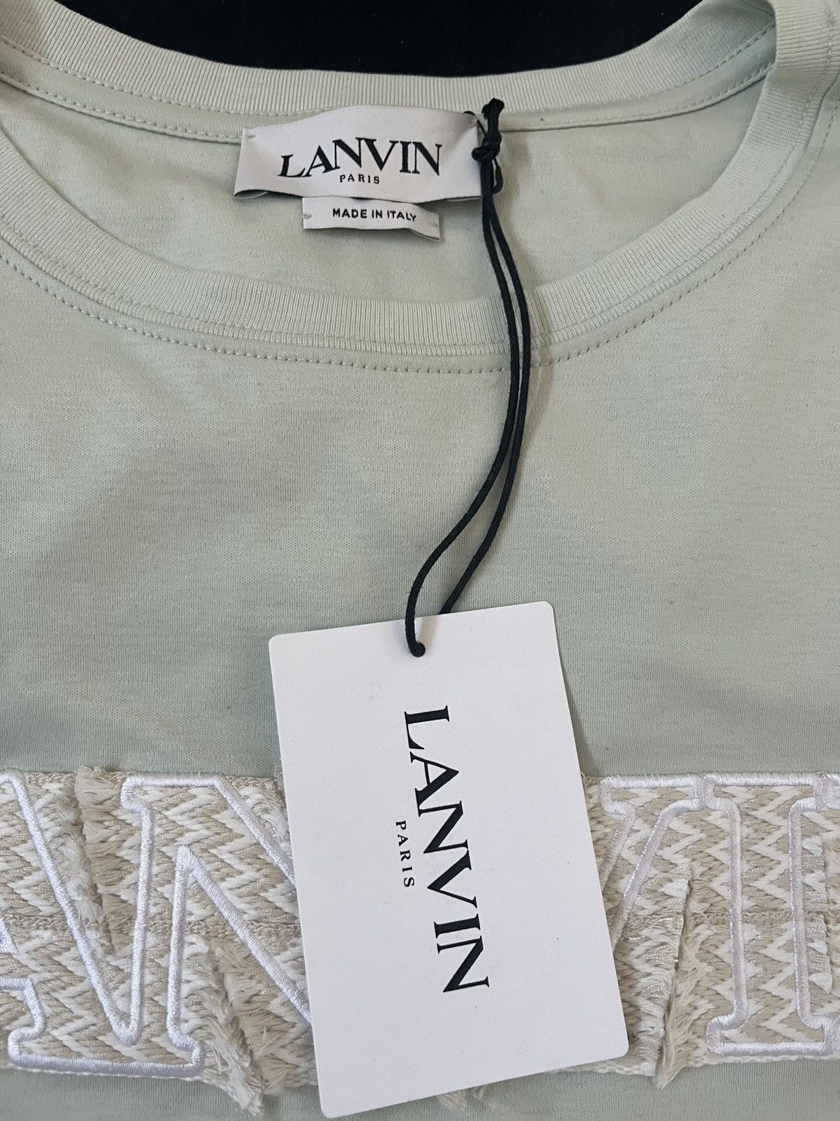 Lanvin LANVIN Curb Embroidered Sage Green Sz: XXL Orig: $690 Size US XXL / EU 58 / 5 - 8 Thumbnail