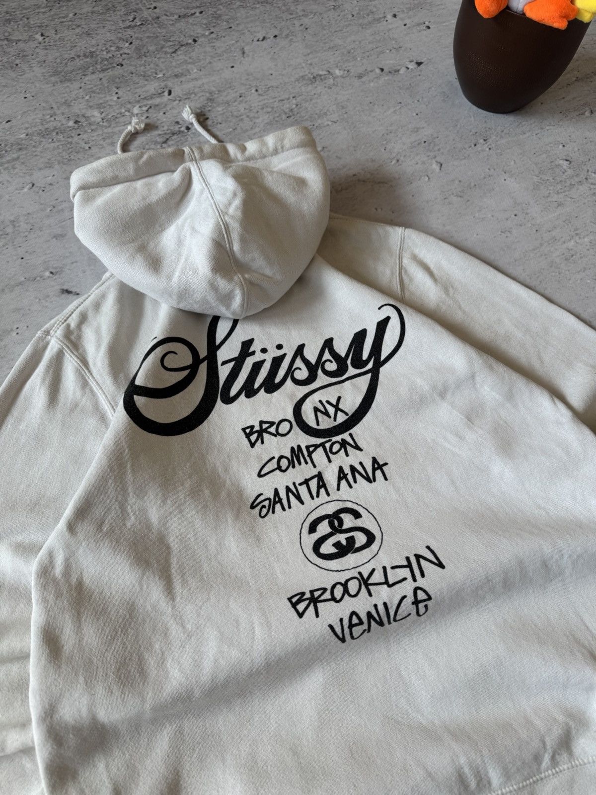 Stussy × Vintage STUSSY DOUBLE LOGO OVERSIZE BAGGY FIT HOODIE Size US L / EU 52-54 / 3 - 8 Thumbnail