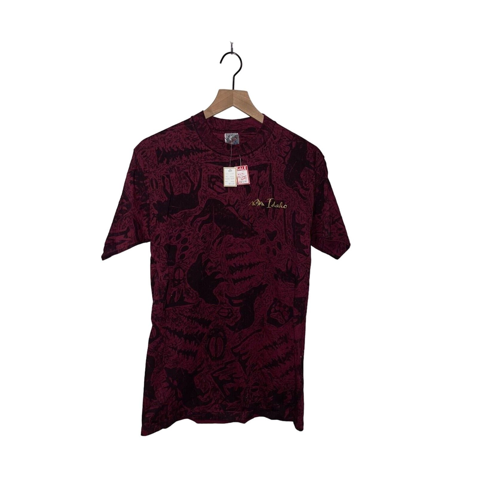 Jerzees Vintage Idaho Shirt AOP All Over Print Animal Tee VTG 90s M Size US M / EU 48-50 / 2 - 1 Thumbnail