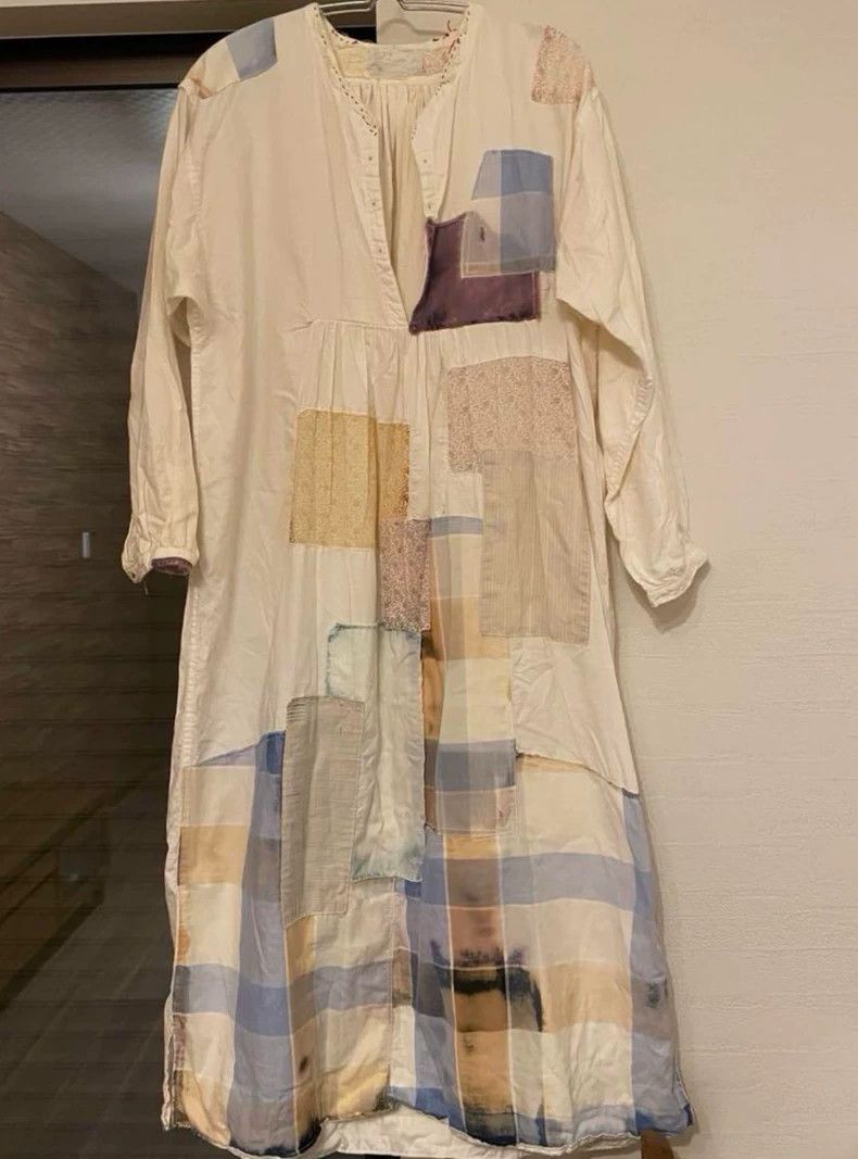 Kapital Kapital Boro Patchwork Dress for Women-2508 Size 35" - 1 Thumbnail