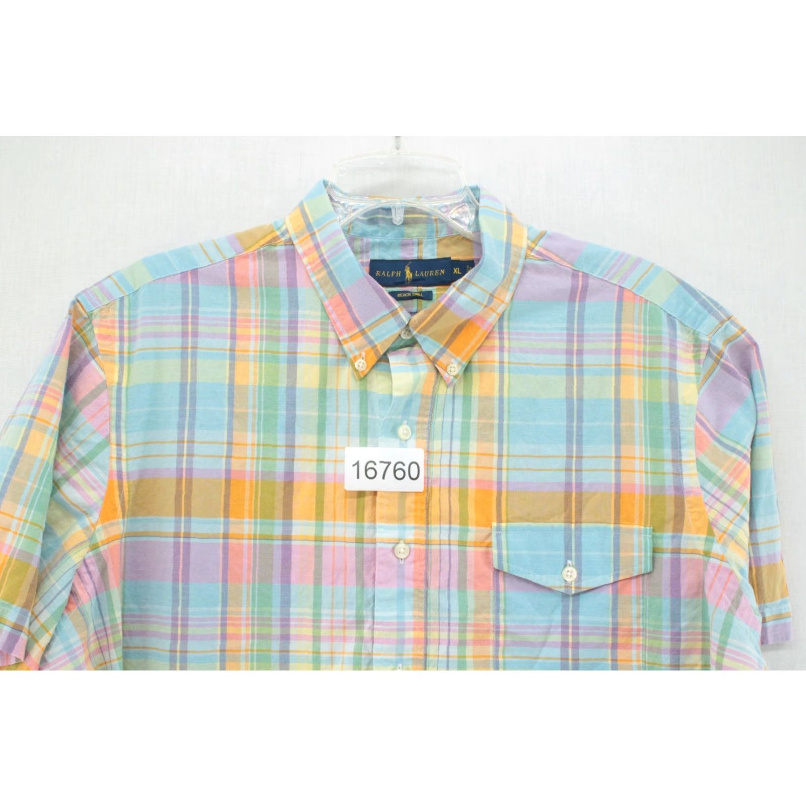 Polo Ralph Lauren Polo Ralph Lauren Beach Twill Shirt Mens XL Multicolor Plaid Button-Up Pullover Preppy Size US XL / EU 56 / 4 - 7 Thumbnail