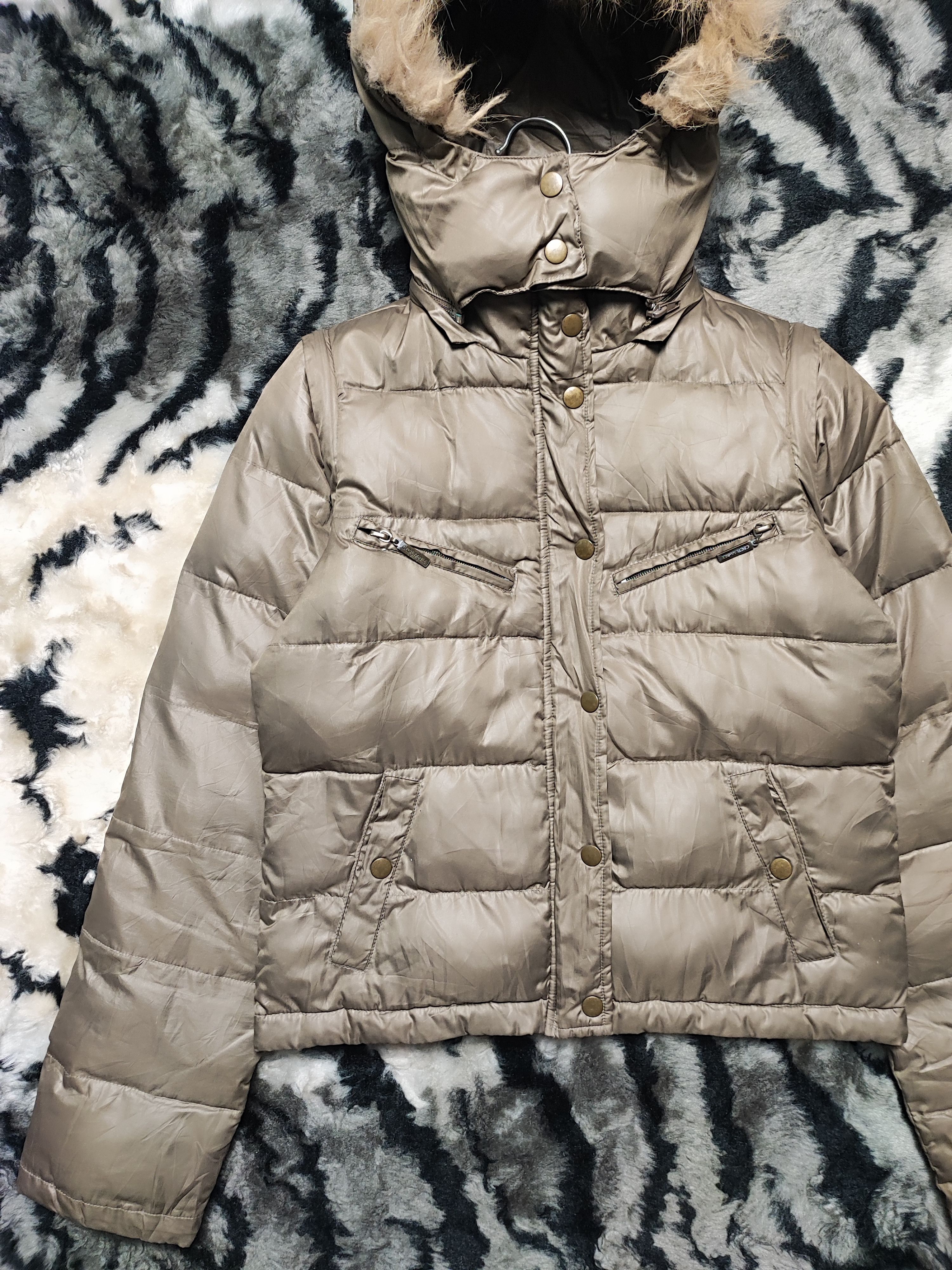 Japanese Brand Fur Puffer Down Jacket Vest Boxy Cecil Mc Bee Size US XS / EU 42 / 0 - 3 Thumbnail