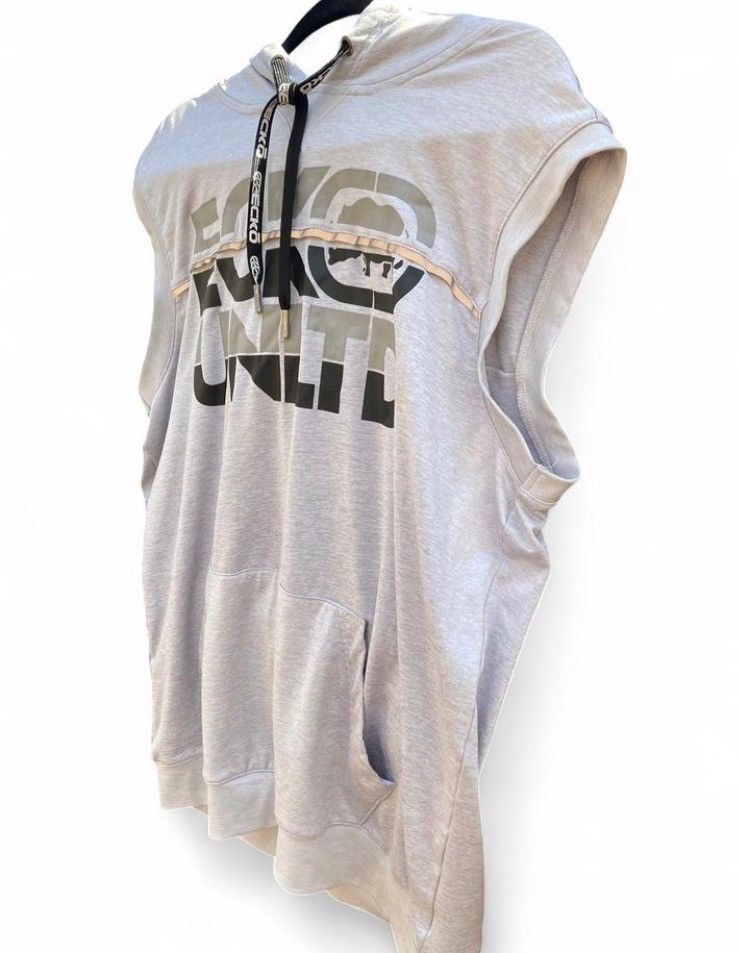 Ecko Unltd. Y2K Ecko Unltd Sleeveless Hoodie Gray Activewear Pullover Size US L / EU 52-54 / 3 - 3 Thumbnail