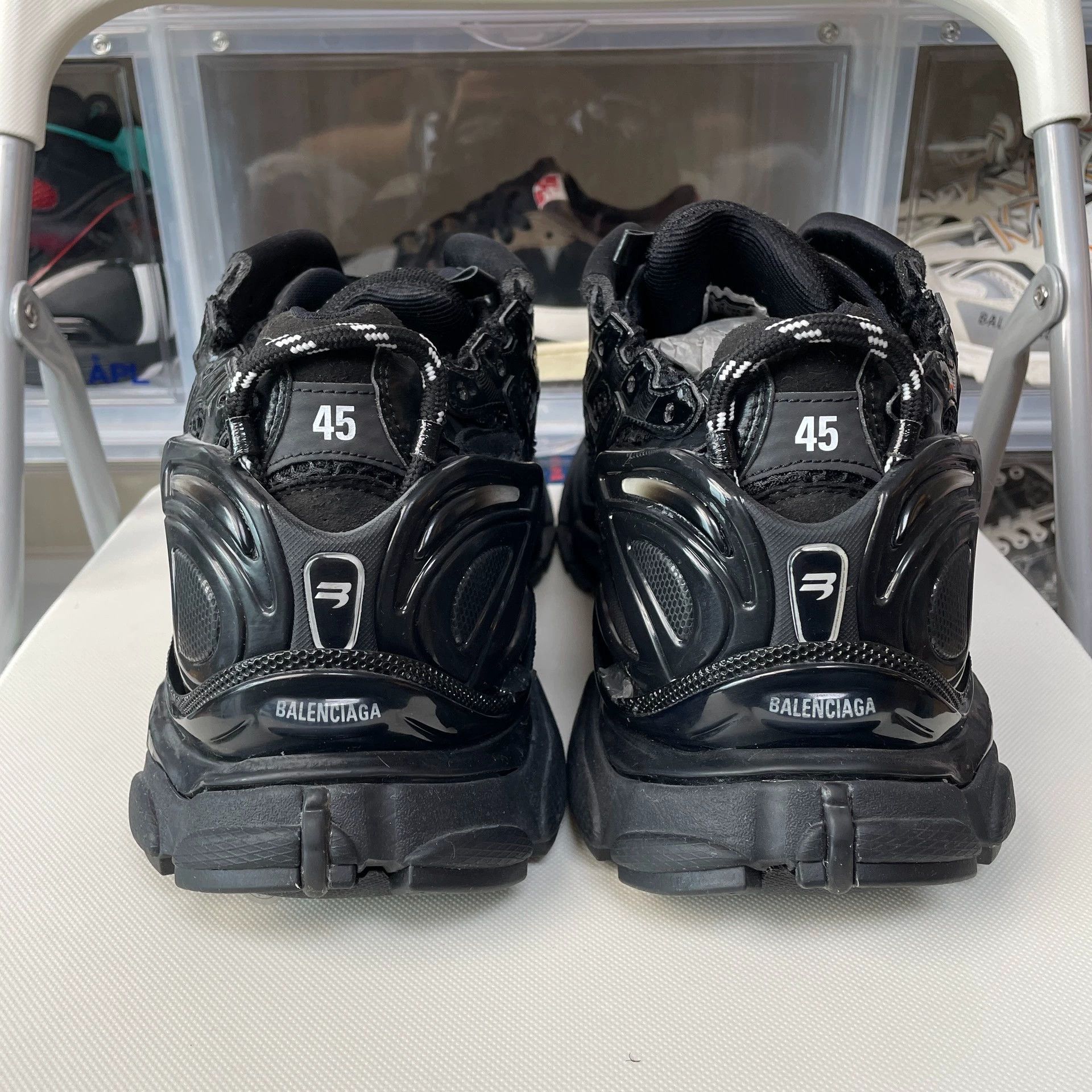 Balenciaga Balenciaga Runner Mesh Low Top Men's Black Sneakers Size US 12 / EU 45 - 3 Thumbnail