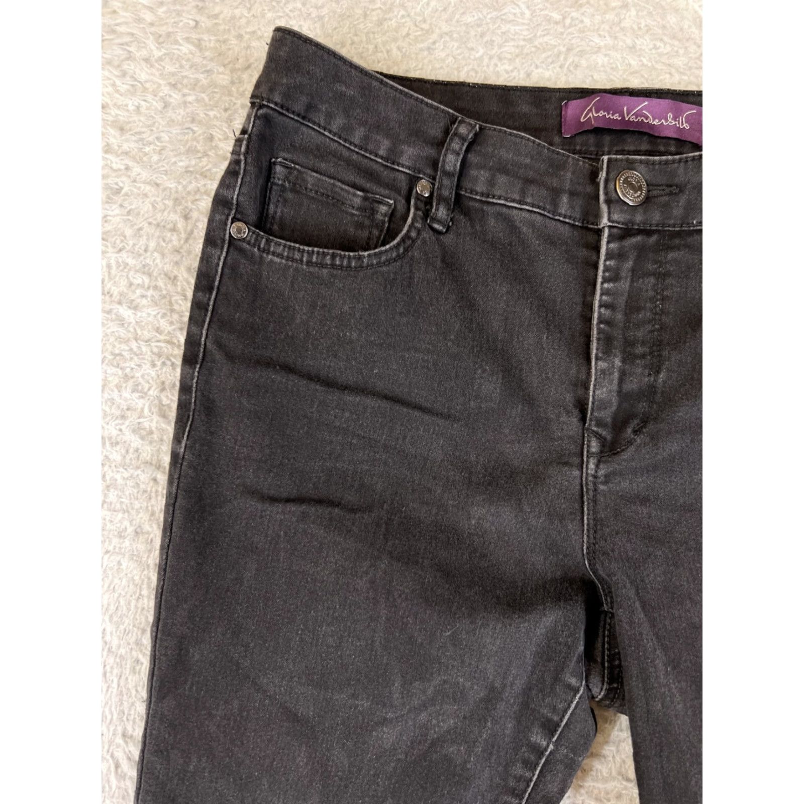 Gloria Vanderbilt Gloria Vanderbilt Jeans Adult 6 Black Straight Denim Zip Fly Womens Size 28" / US 6 / IT 42 - 6 Thumbnail