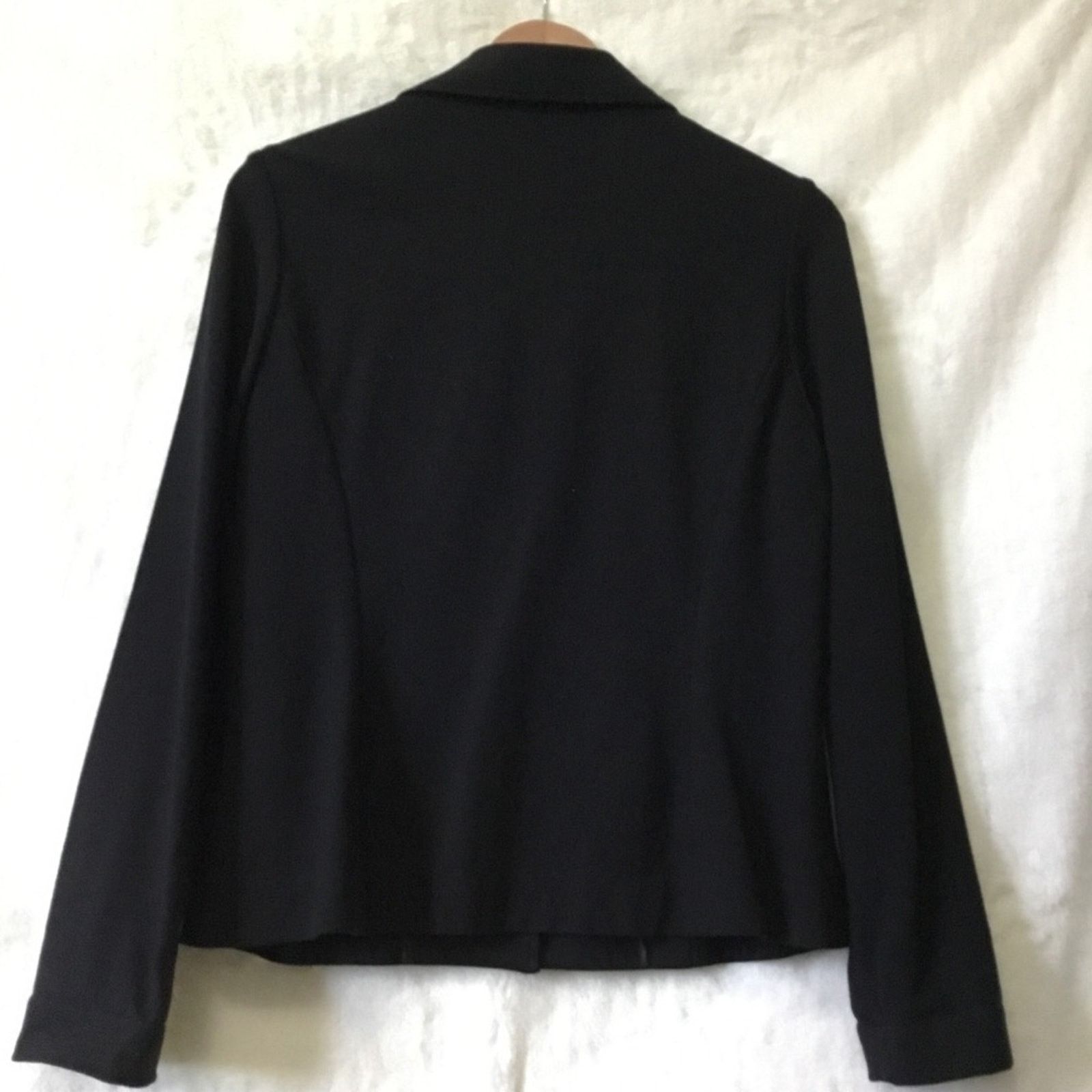 Chicos Chico's Black Double Row Hood w/ Eye Closure Blazer Size M / US 6-8 / IT 42-44 - 8 Thumbnail