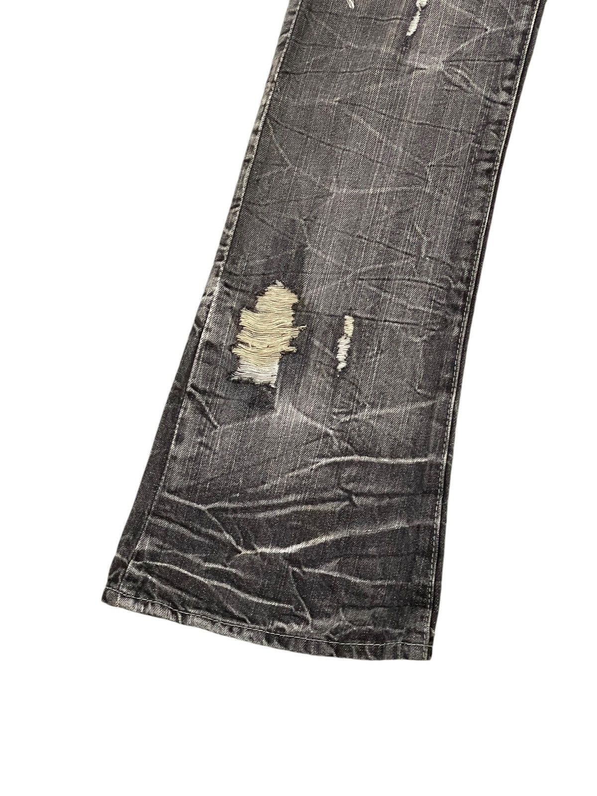 Japanese Brand Flare Jeans Jack Serika Faded Distress Boot Cut 8🟦9 Size US 29 - 5 Thumbnail