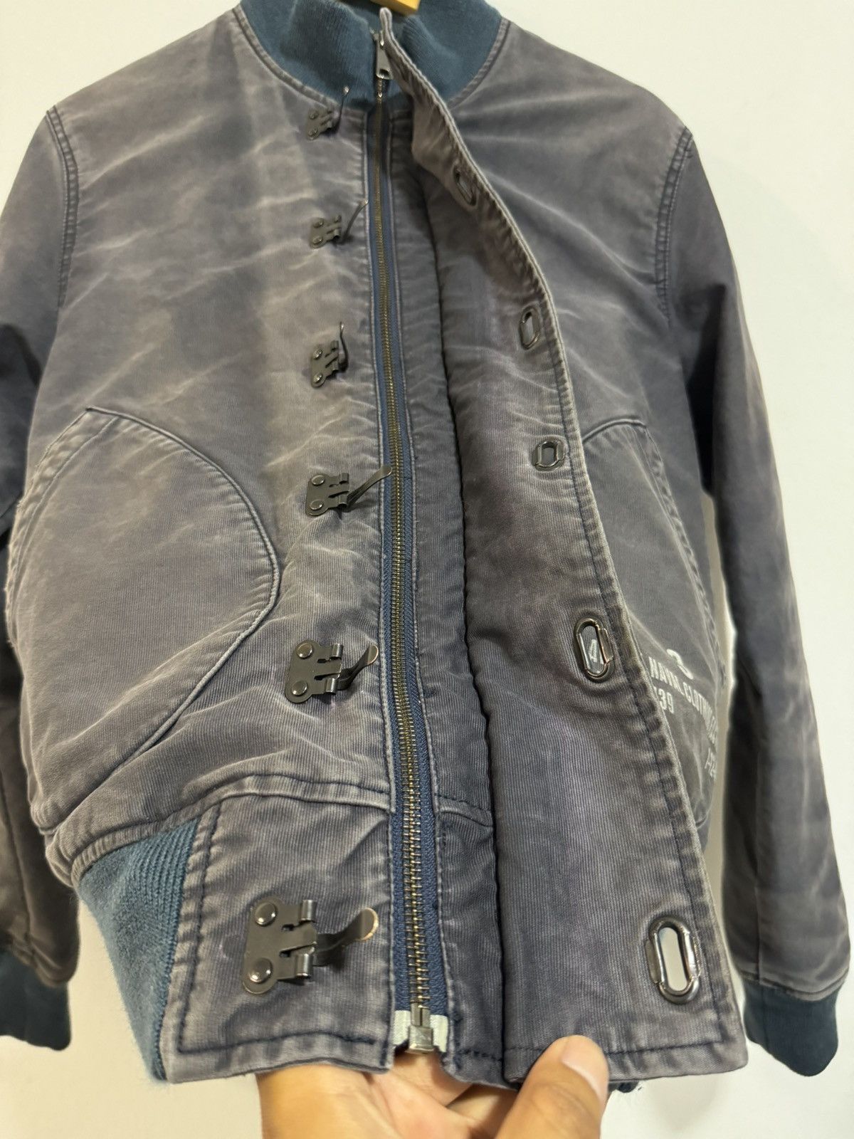 Avirex × Vintage Vintage Avirex U.S Navy Faded Grey Jacket Size US M / EU 48-50 / 2 - 9 Thumbnail