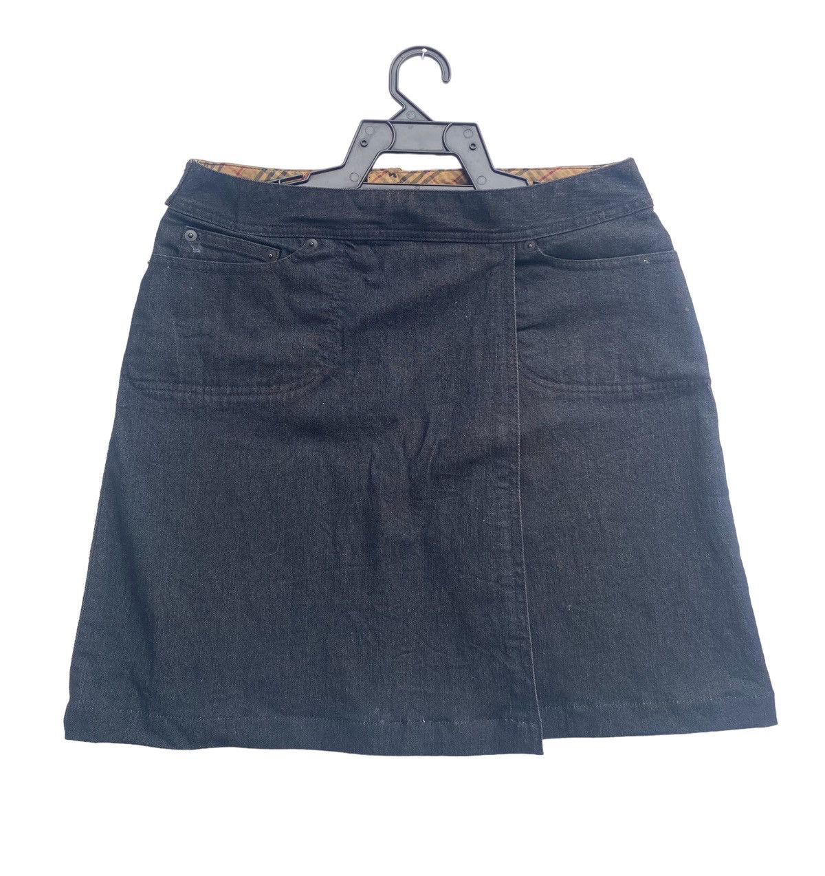 Rare BURBERRY nova check lined denim skirt