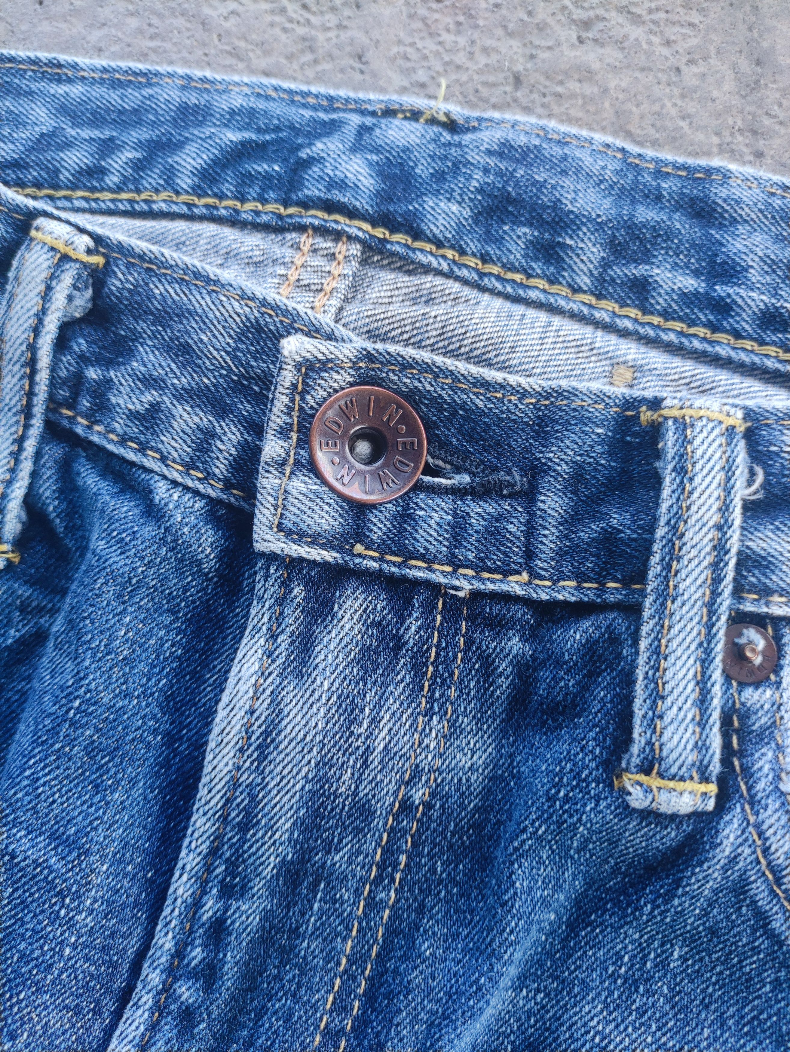 Edwin Vintage Edwin Brand Distressed Faded Denim Pants Size US 33 - 5 Thumbnail