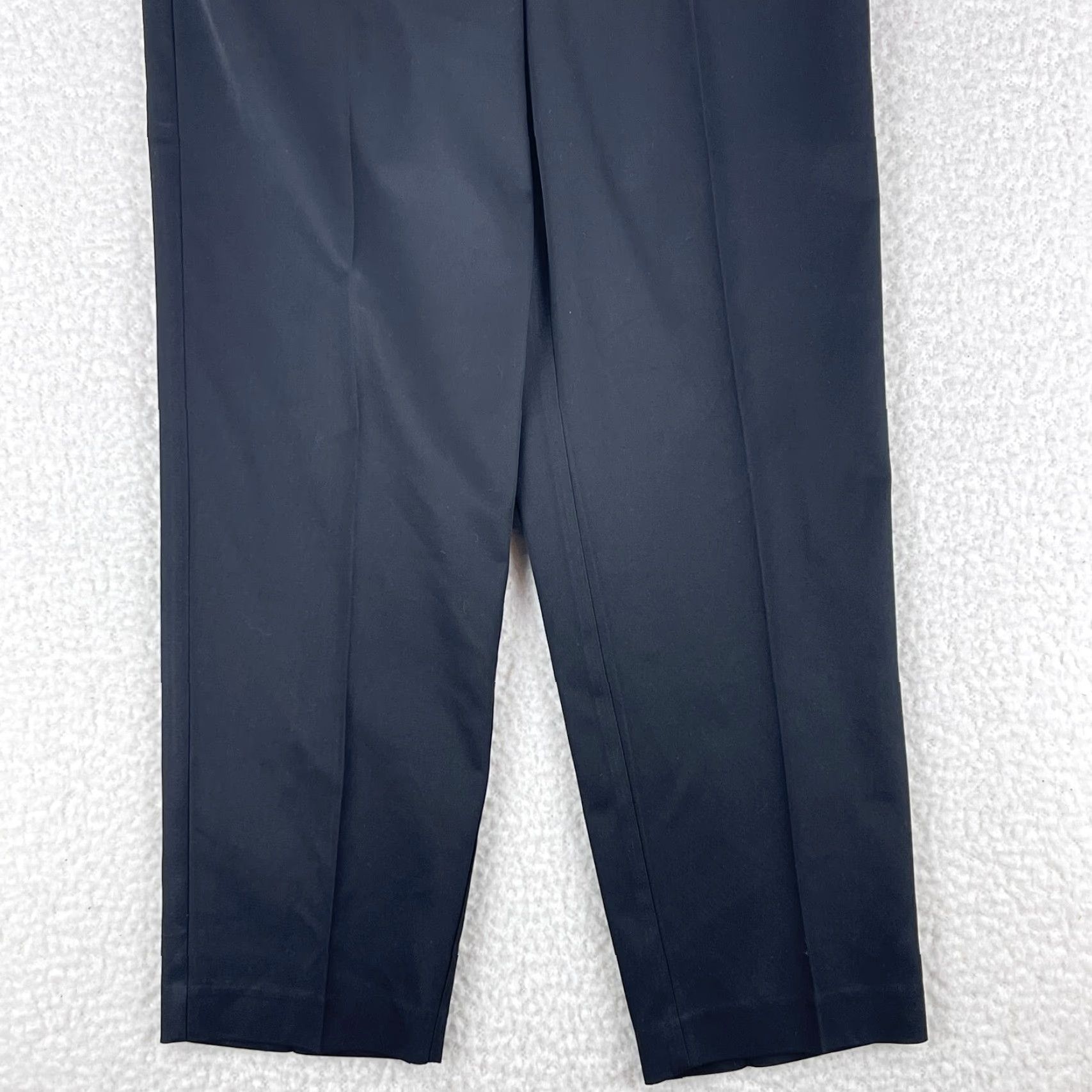 Talbots Talbots Black Mid-Rise Tapered Straight Leg Dress Pants Womens Size 10P Size 32" / US 10 / IT 46 - 3 Thumbnail