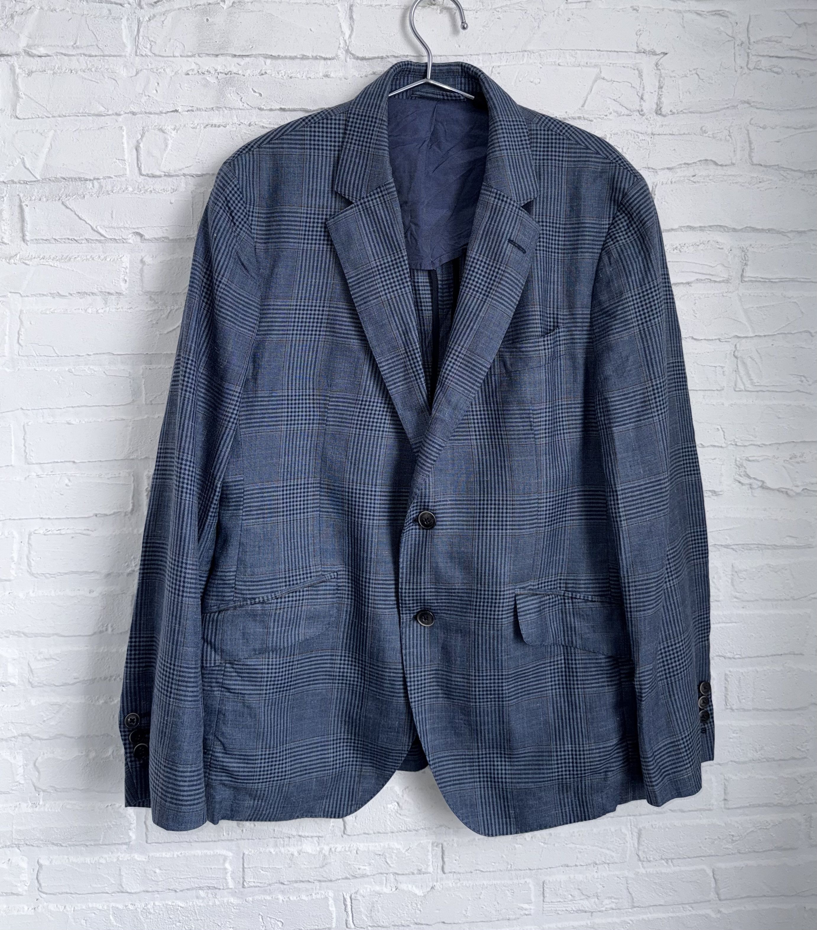 Hackett Hackett Loro Piana Wool Blazer Plaid Blue check blazer Size 42R - 1 Thumbnail