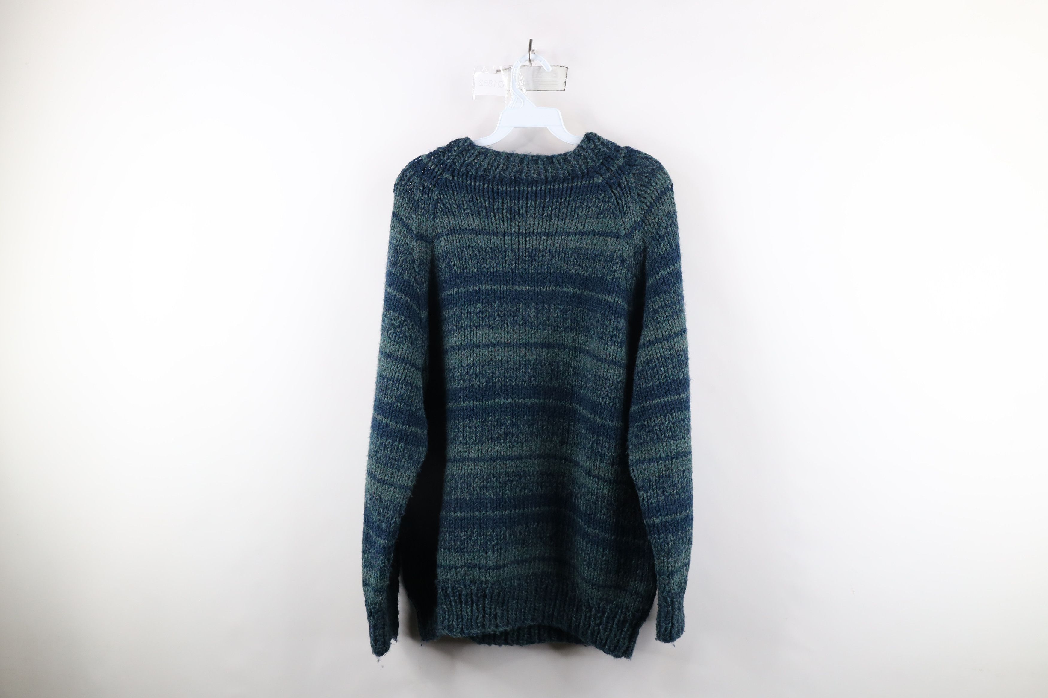 Vintage Vintage 60s 70s Rockabilly Blend Hand Knit Striped Sweater Size L / US 10 / IT 46 - 6 Thumbnail