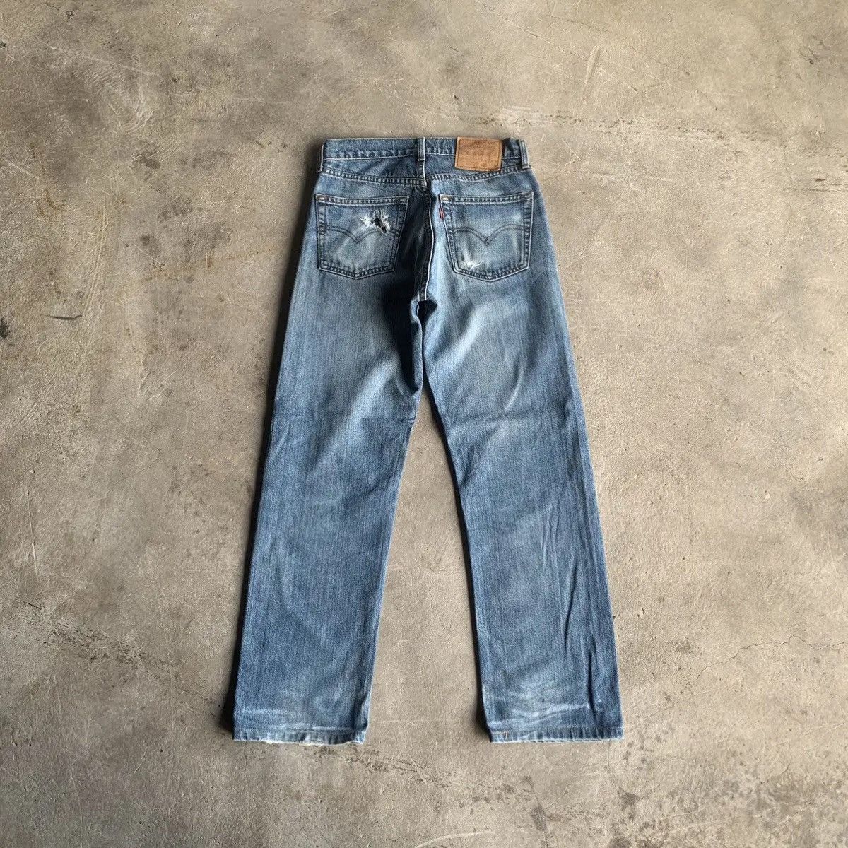 Levi's Vintage Levi’s 512 Blue Wash Jeans Distressed Denim Pants Size US 28 / EU 44 - 7 Thumbnail