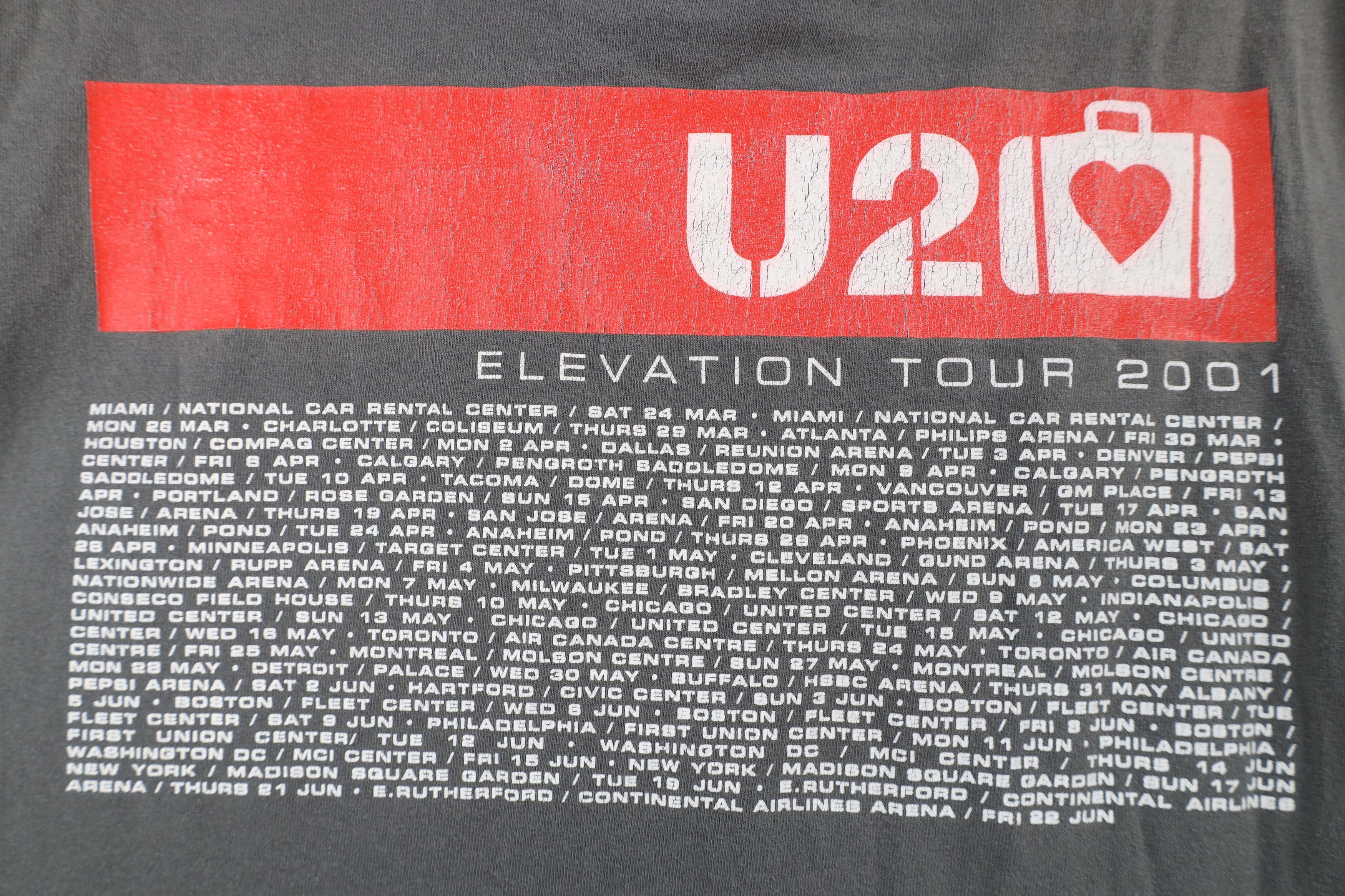 Vintage Vintage Y2K 2001 Elevation Tour U2 Band T-Shirt Gray USA Size US XL / EU 56 / 4 - 11 Thumbnail